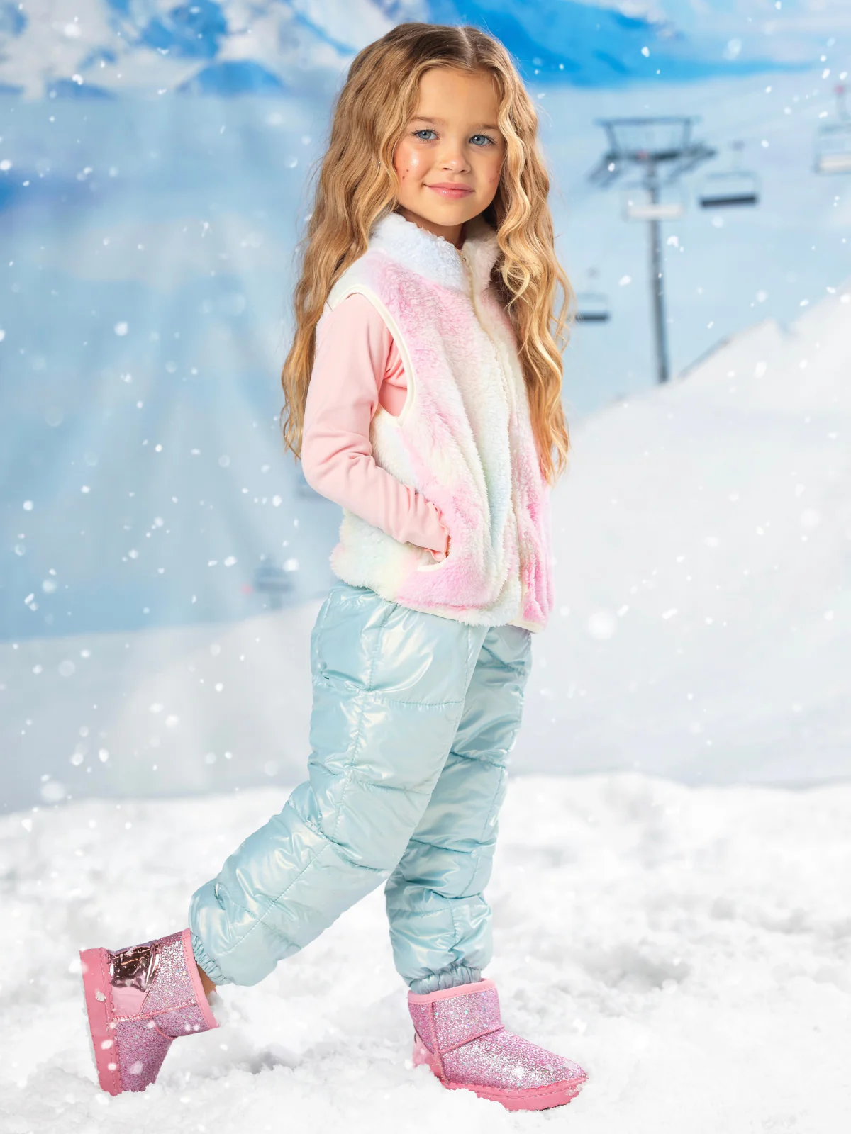Glacier Puff Quilted Metallic Puffer Pants - Image 4