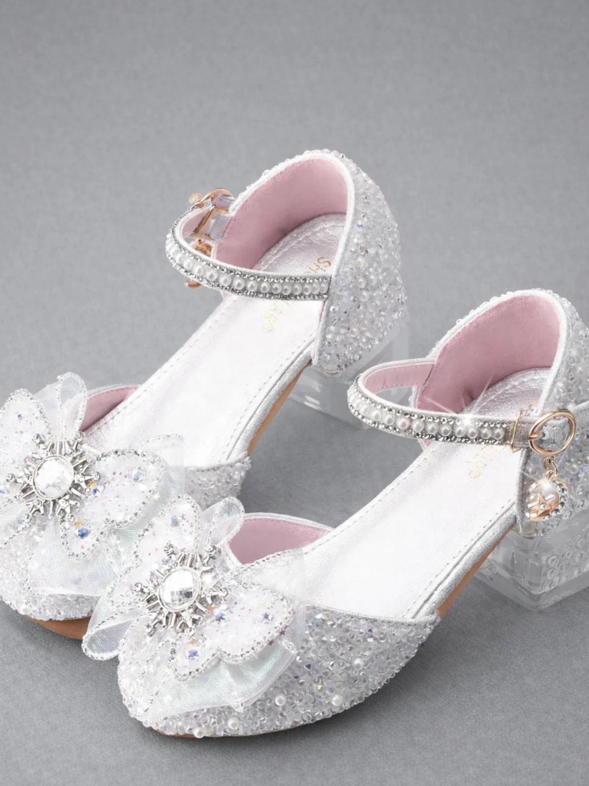 Glam and Magic Crystal Ankle Strap Shoes By Liv and Mia - Image 2
