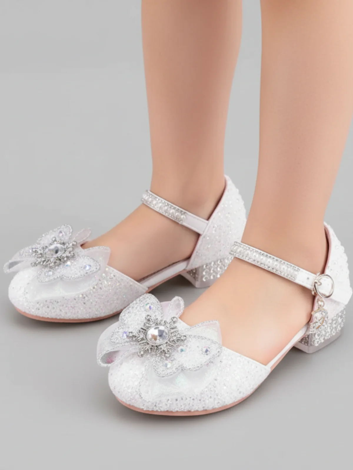 Glam and Magic Crystal Ankle Strap Shoes By Liv and Mia - Image 3