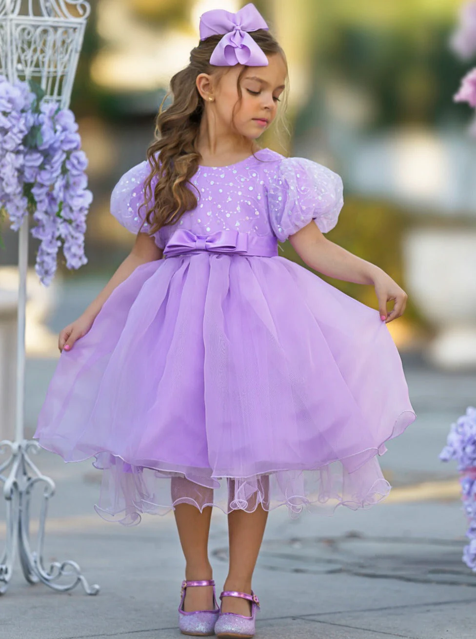 Starlight Glam Puff Sleeve Formal Dress - Image 12