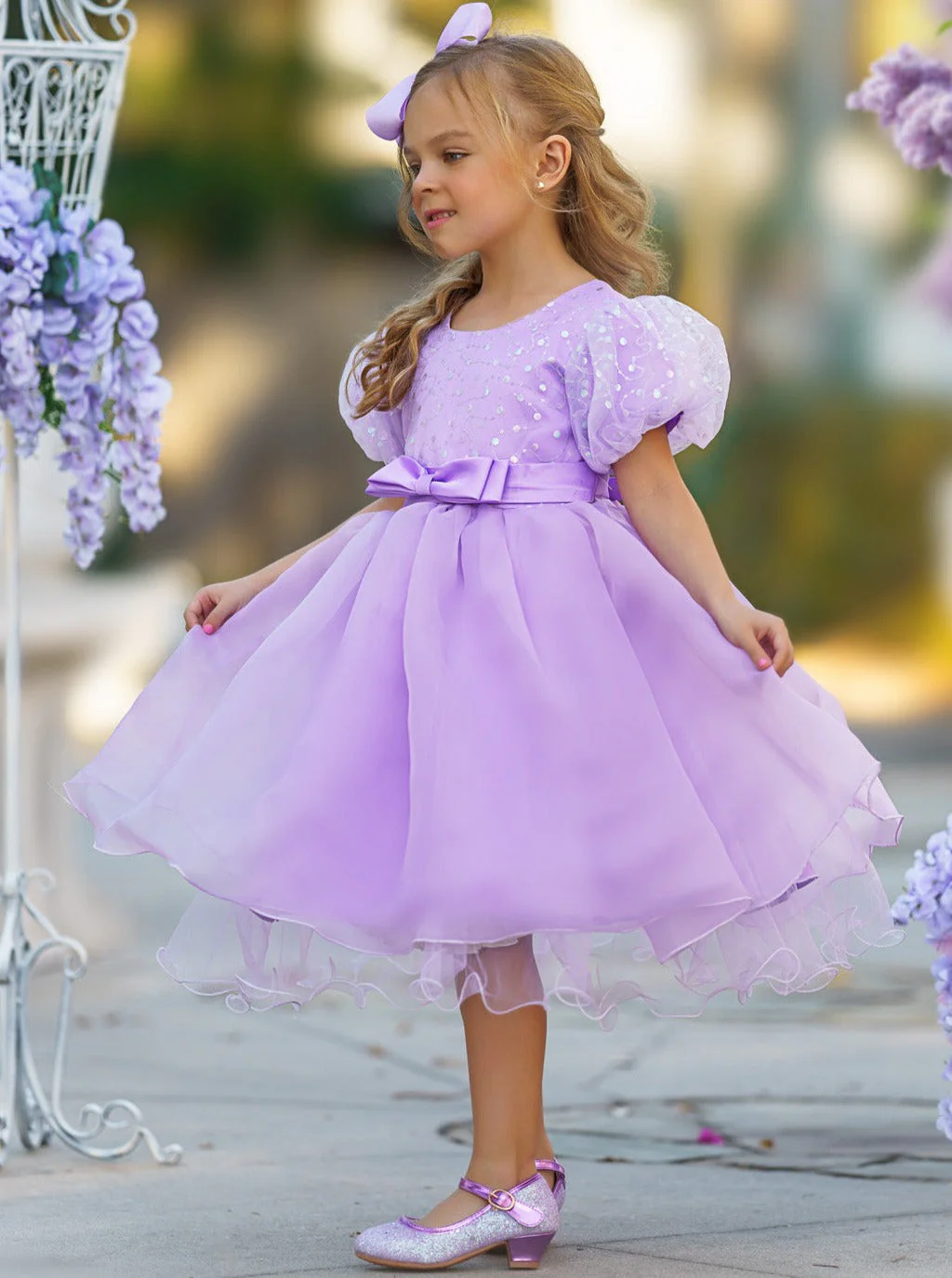 Starlight Glam Puff Sleeve Formal Dress - Image 15