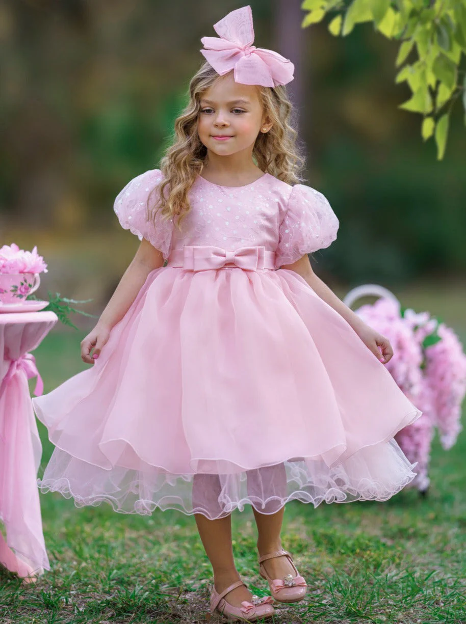 Starlight Glam Puff Sleeve Formal Dress - Image 16