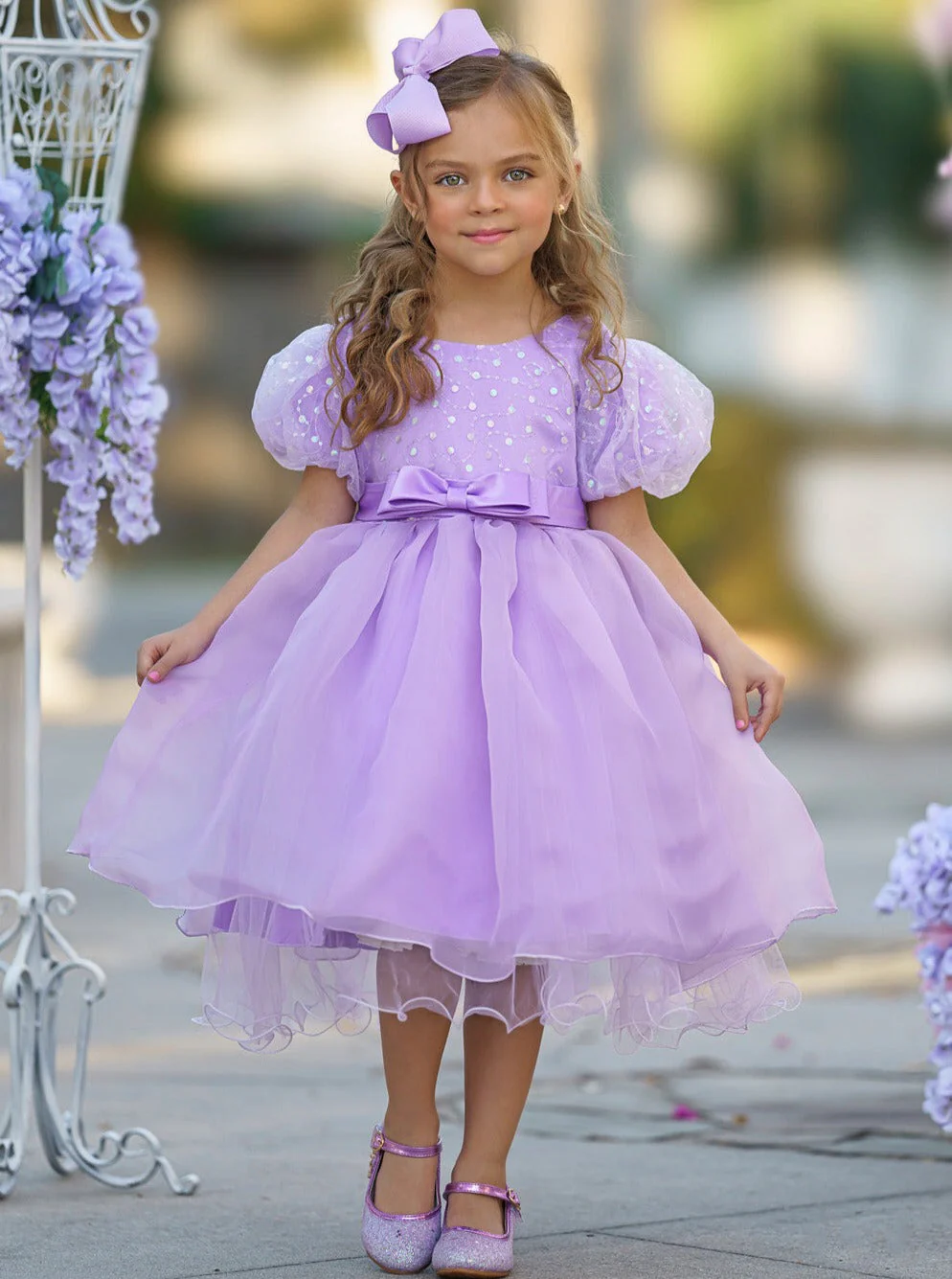 Starlight Glam Puff Sleeve Formal Dress - Image 3