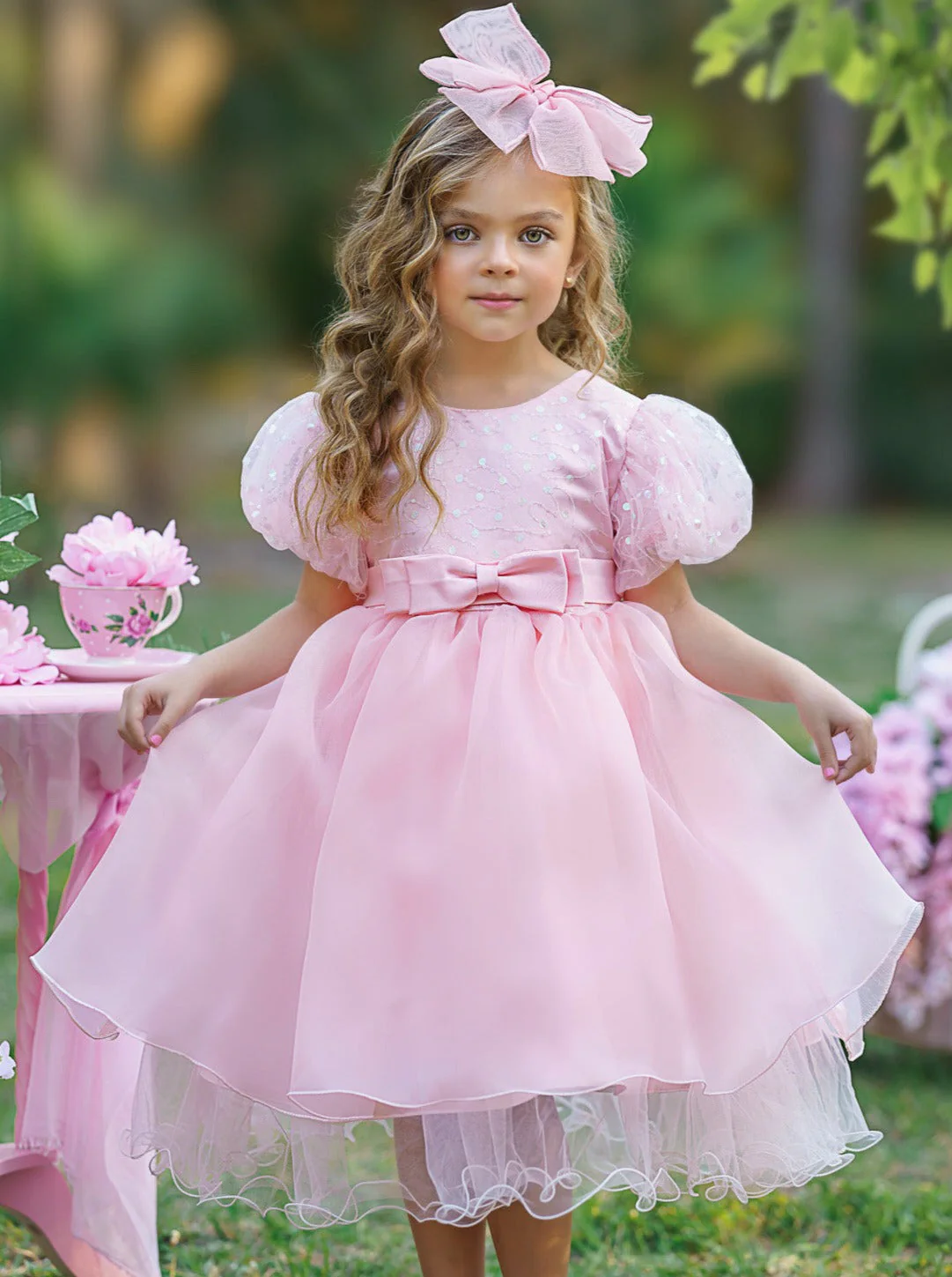 Starlight Glam Puff Sleeve Formal Dress - Image 4