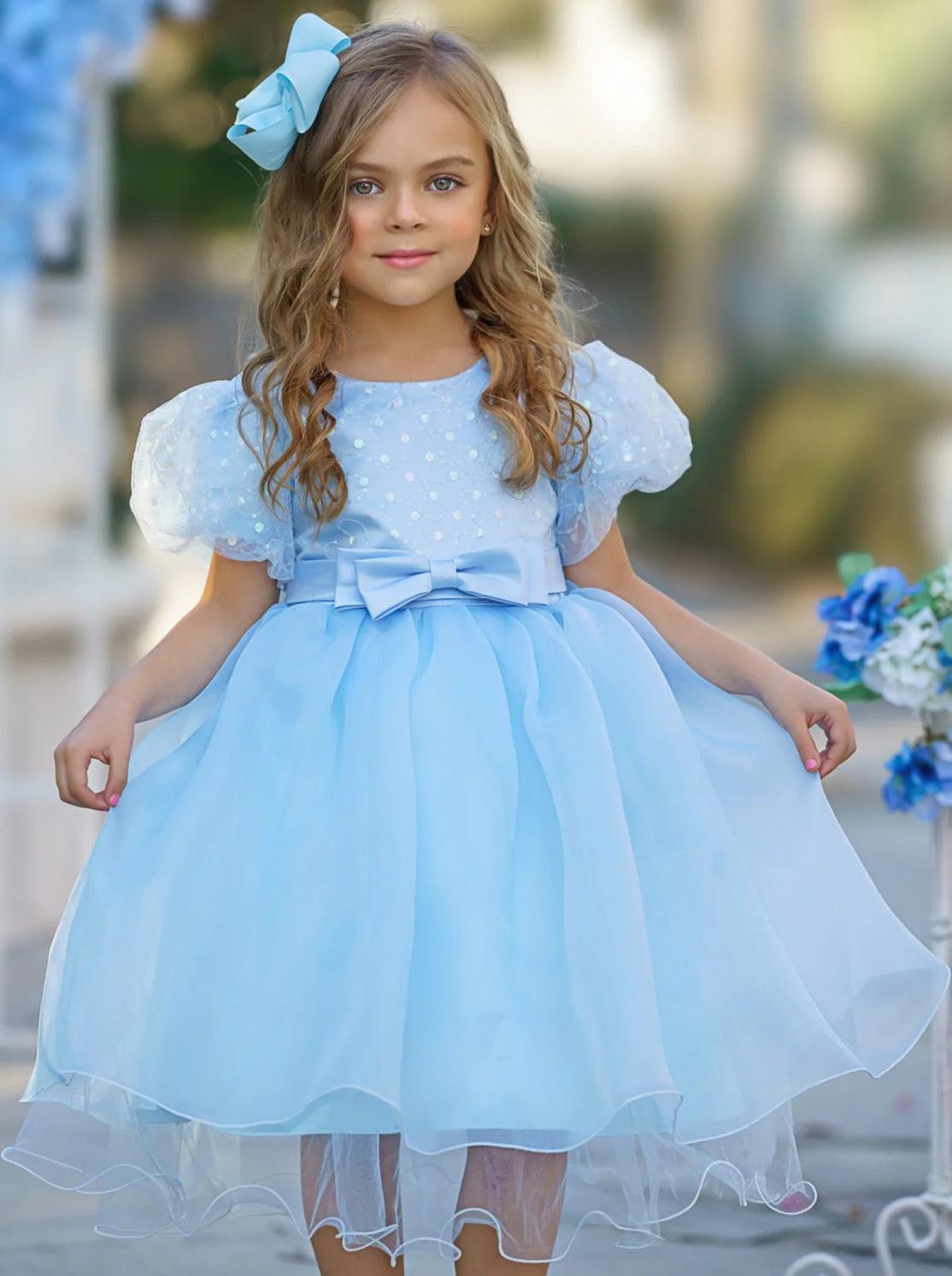 Starlight Glam Puff Sleeve Formal Dress - Image 5