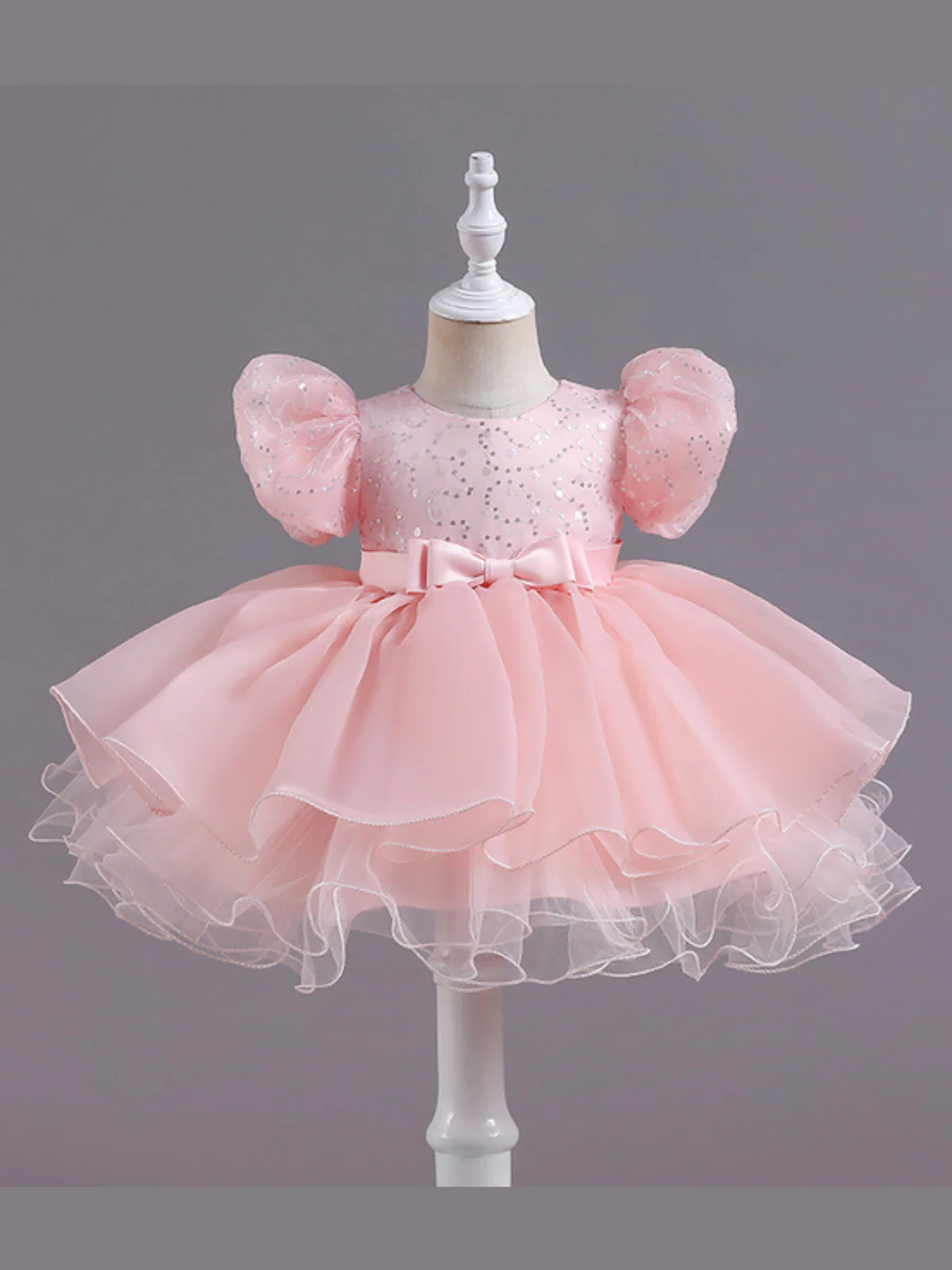 Starlight Glam Puff Sleeve Formal Dress - Image 7