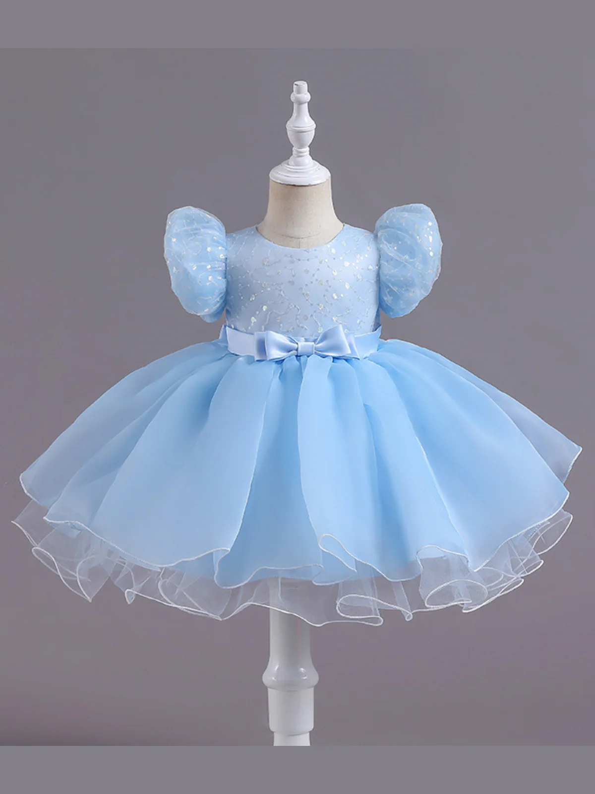 Starlight Glam Puff Sleeve Formal Dress - Image 8