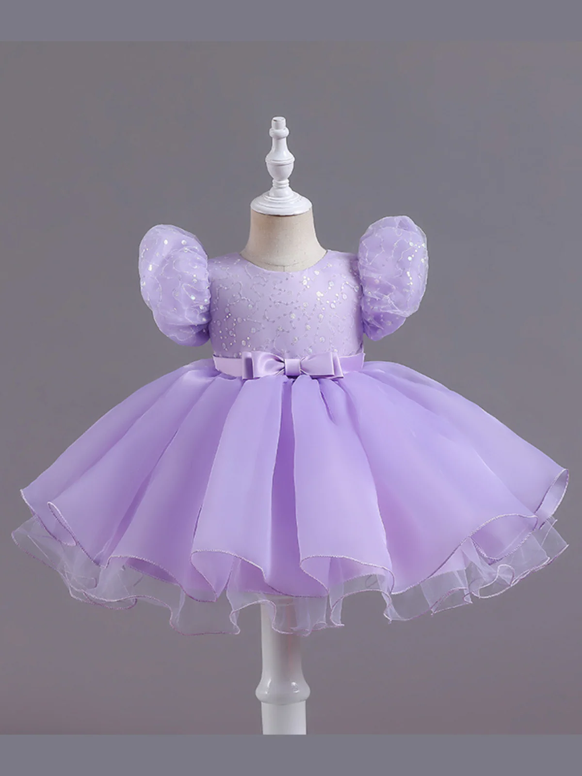 Starlight Glam Puff Sleeve Formal Dress - Image 9