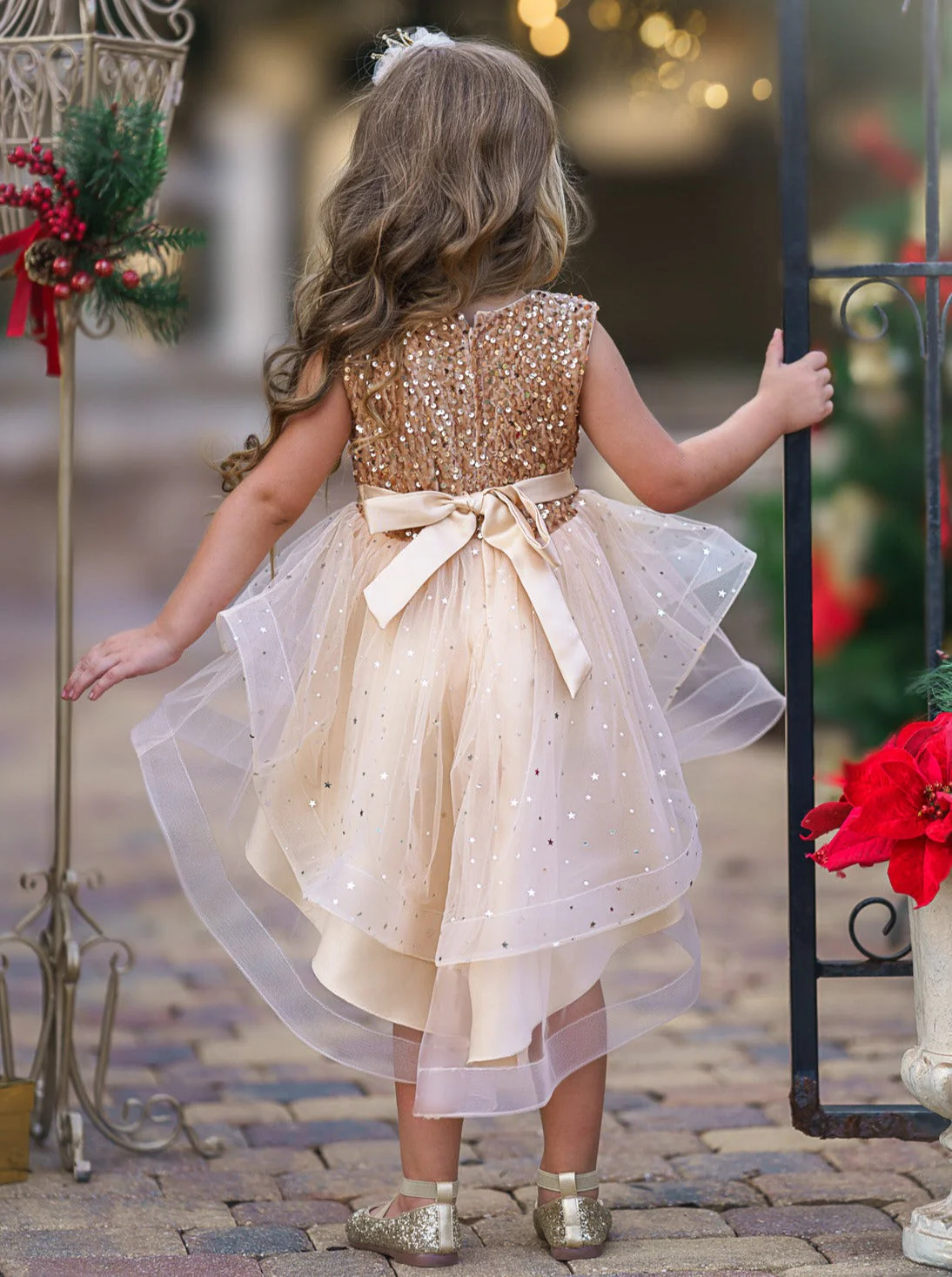 Glitter and Glam Sequined Hi-Lo Tutu Dress - Image 3
