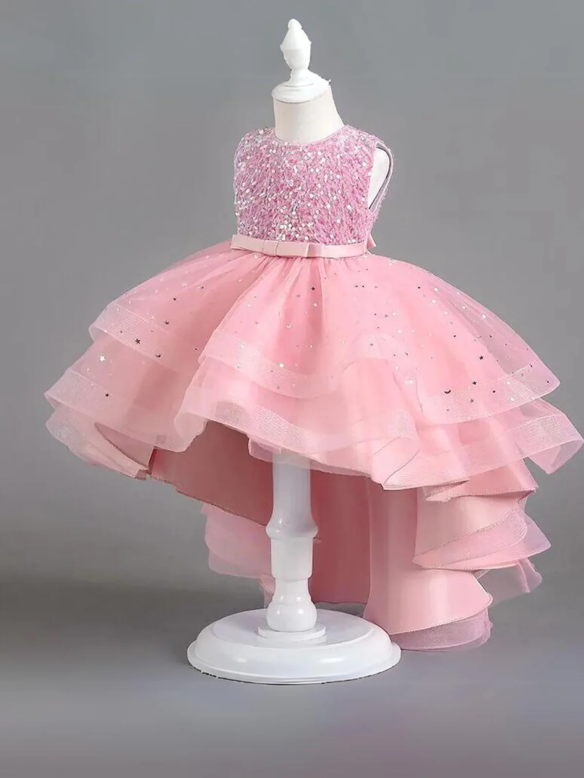 Glitter and Glam Sequined Hi-Lo Tutu Dress - Image 5