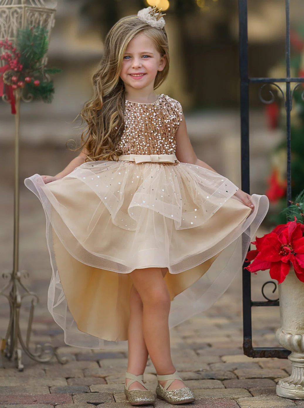 Glitter and Glam Sequined Hi-Lo Tutu Dress - Image 9