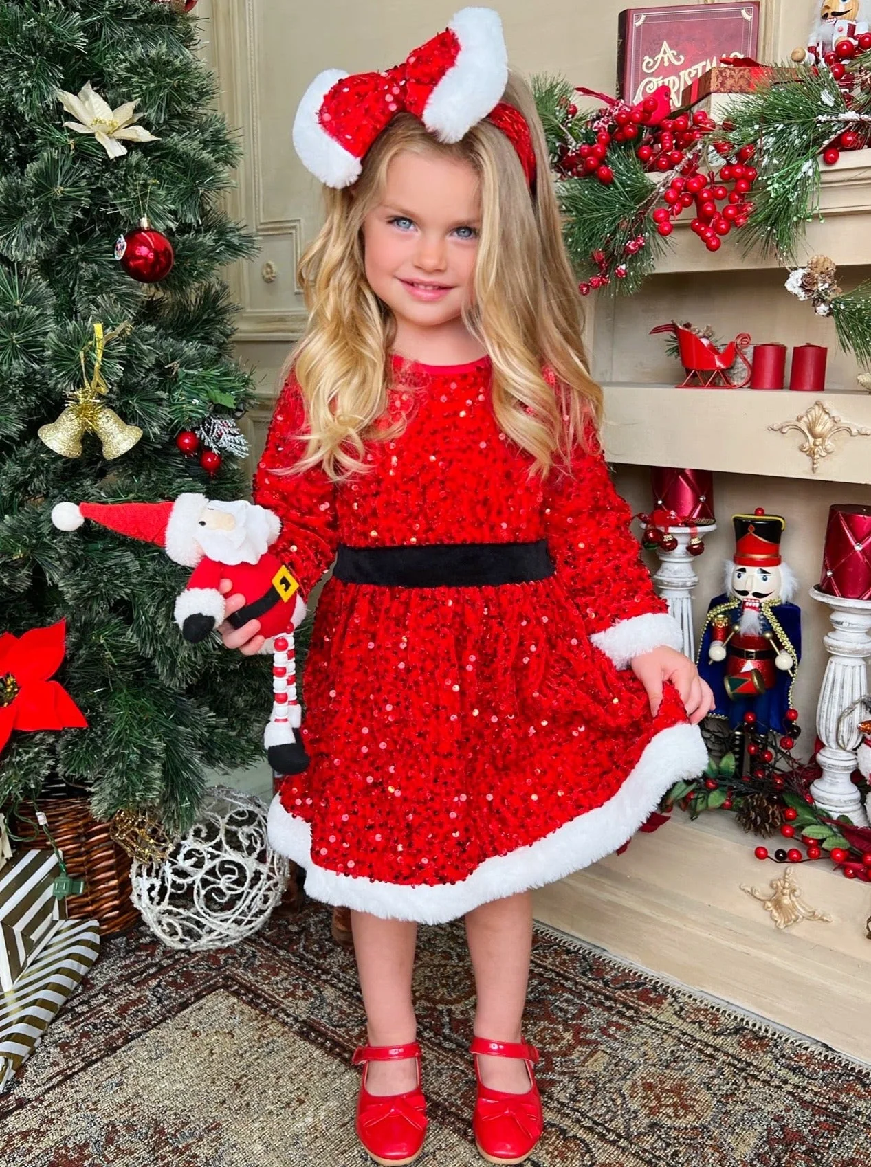 Glitz and Glam Shimmering Santa Dress - Image 5