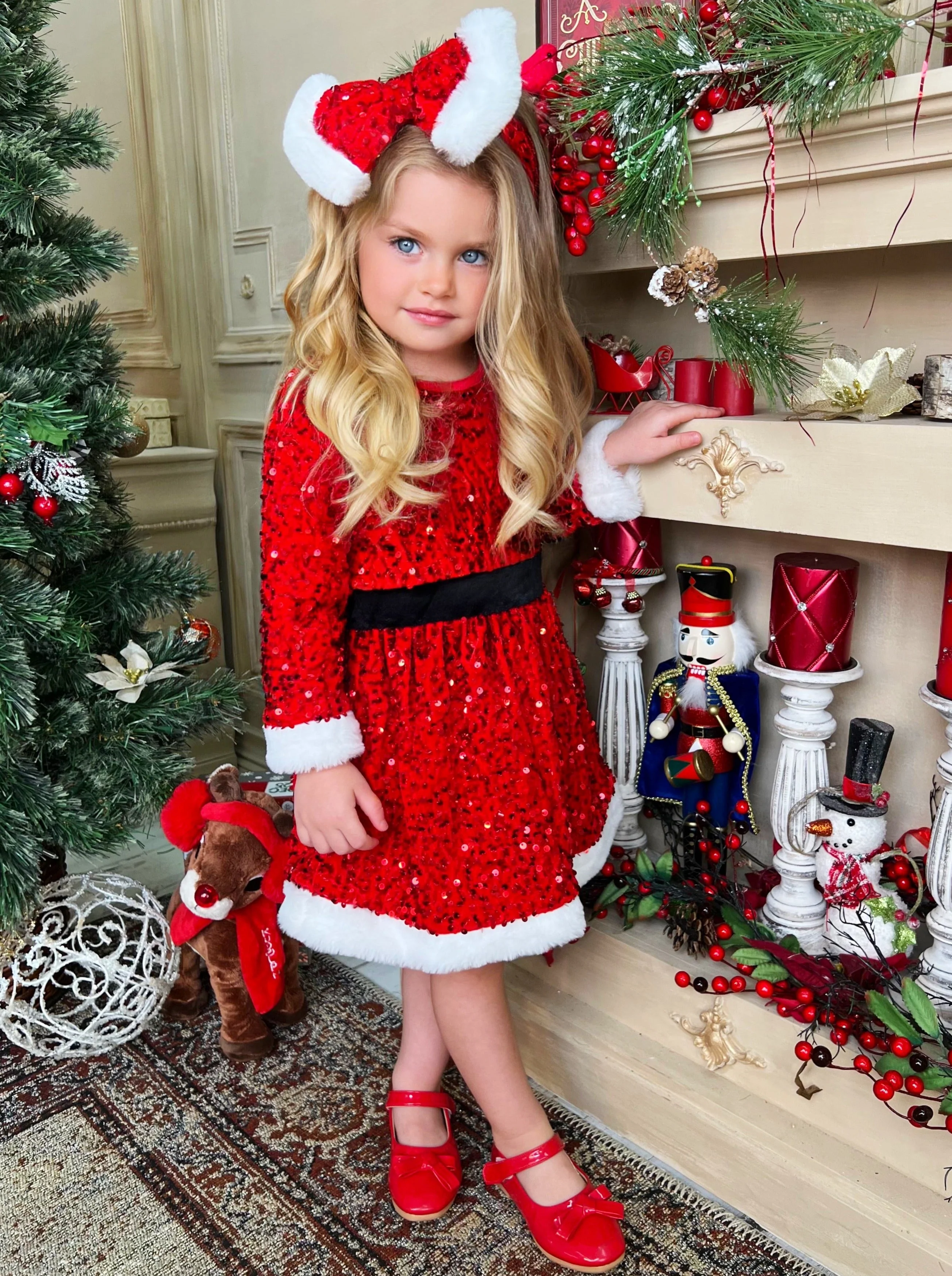 Glitz and Glam Shimmering Santa Dress - Image 6