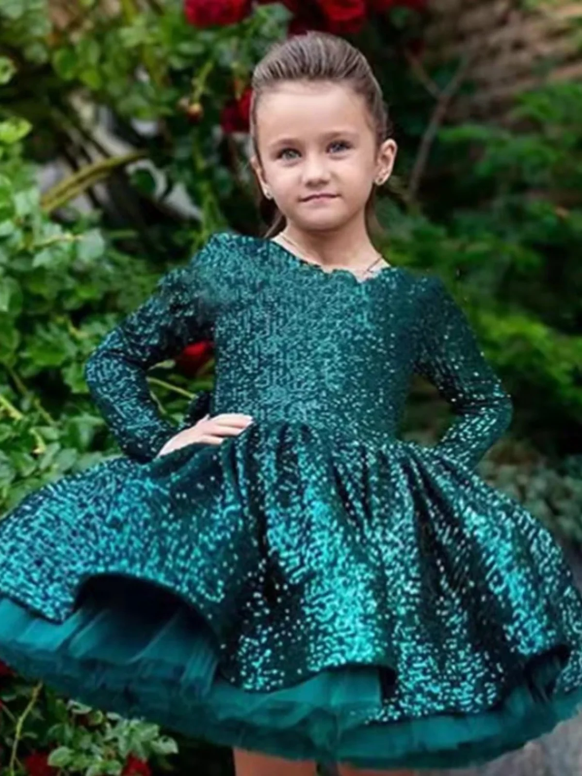 Glitzy Twirls Sequin Tutu Special Occasion Dress - Image 2