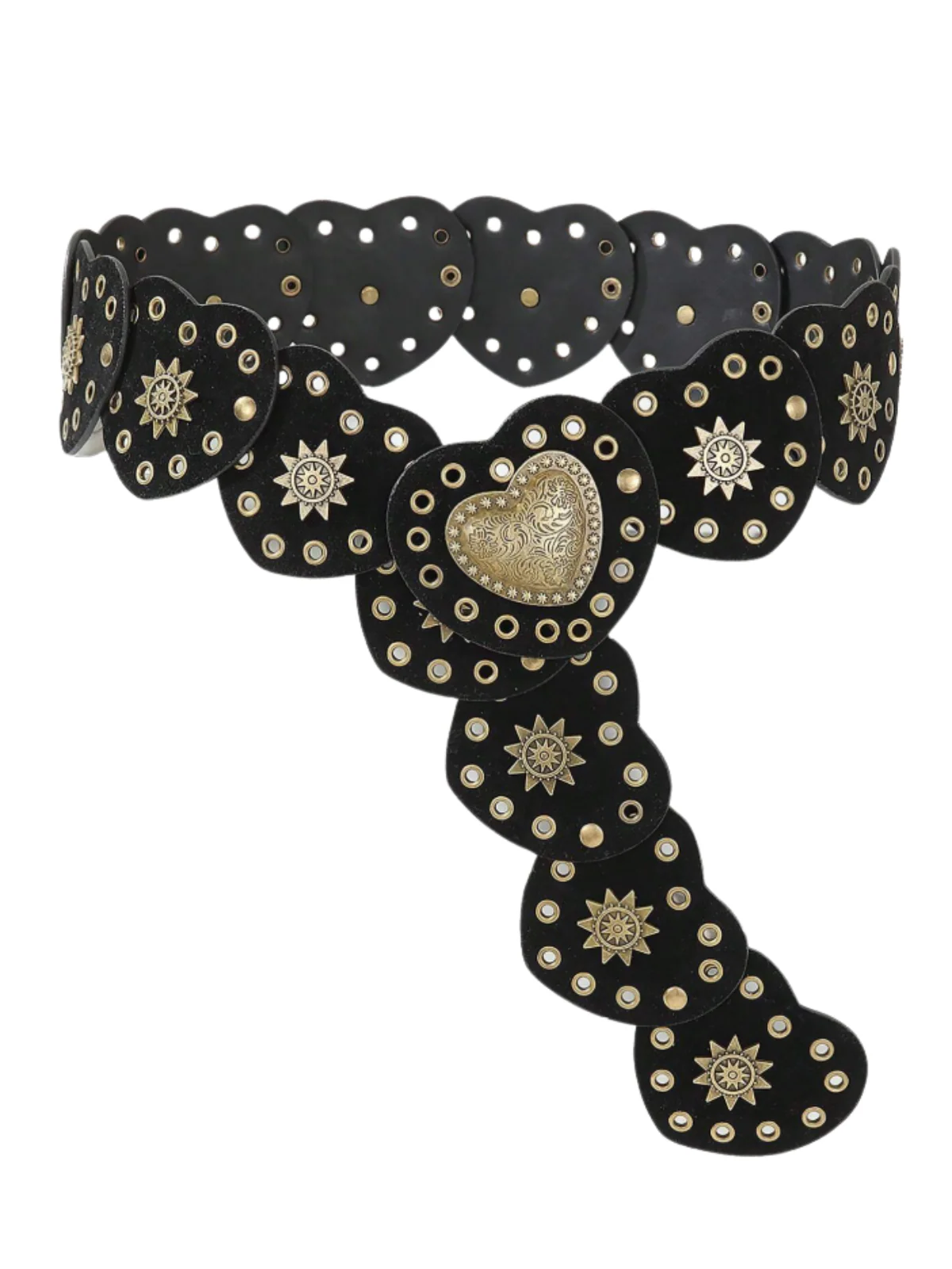 Golden Charm Heart Statement Belt for Girls - Image 2