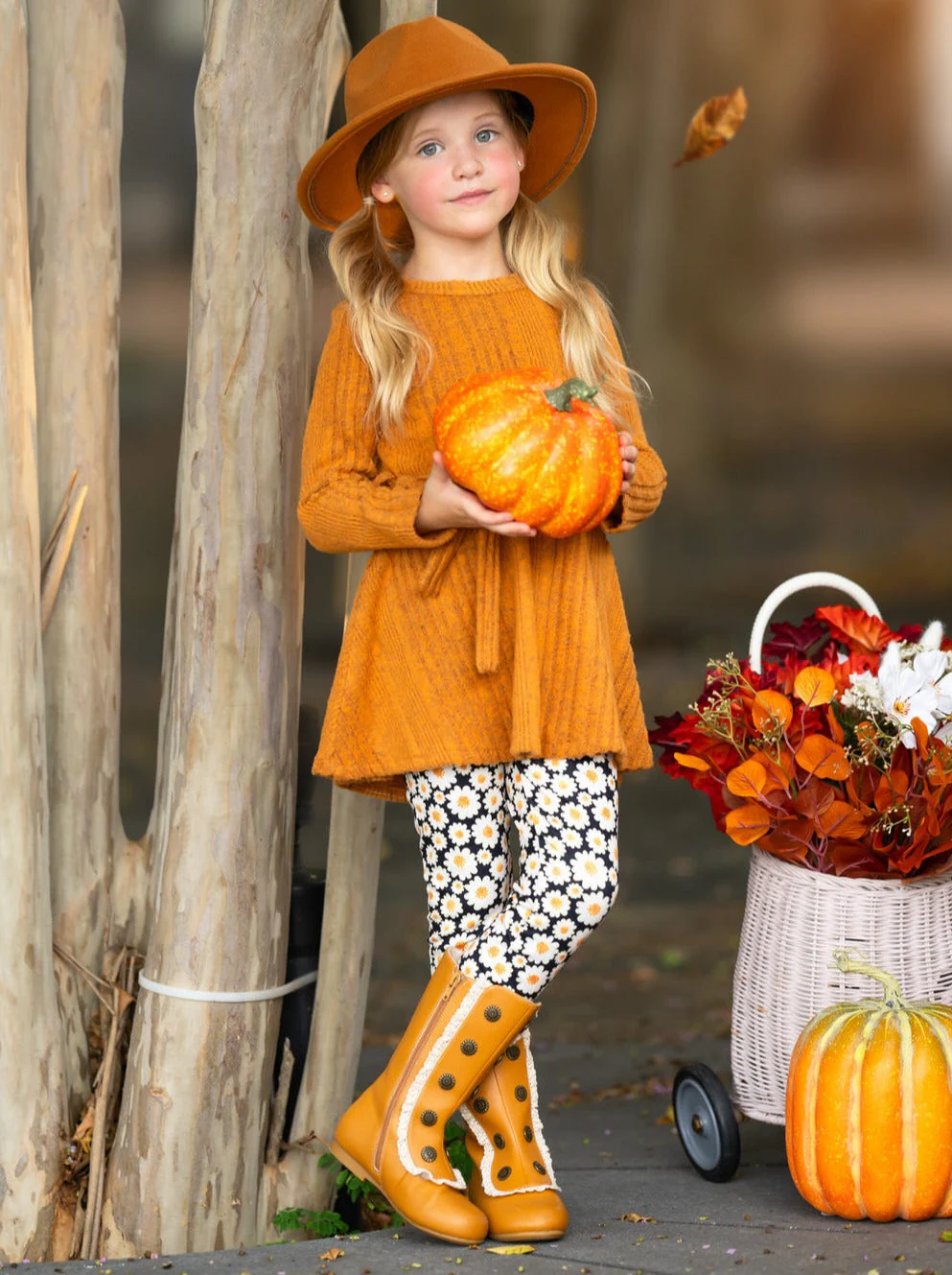 Golden Daisy Girls Top and Legging Set - Image 2