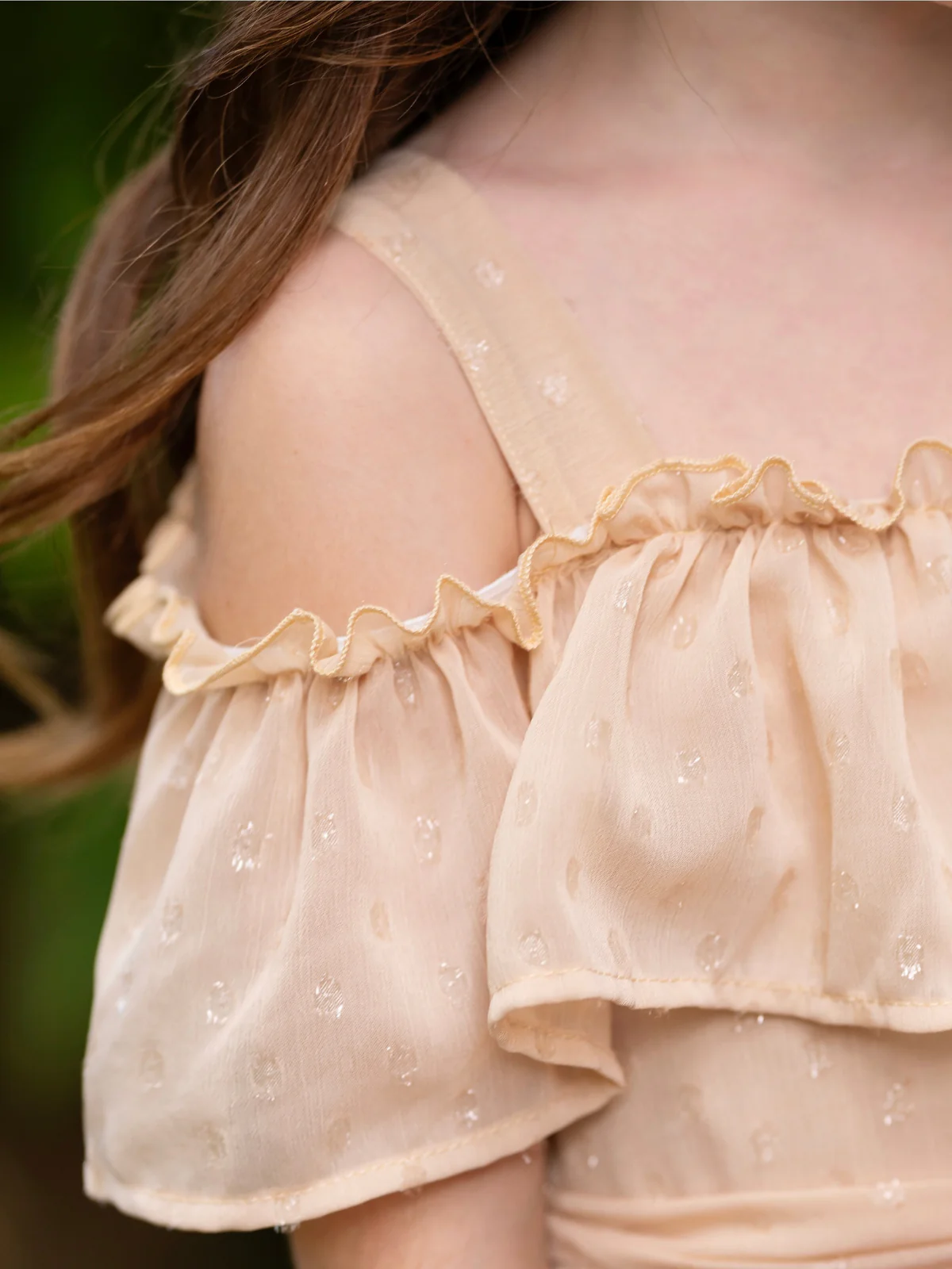 Golden Sands Ruffle Shoulder Sundress - Image 3