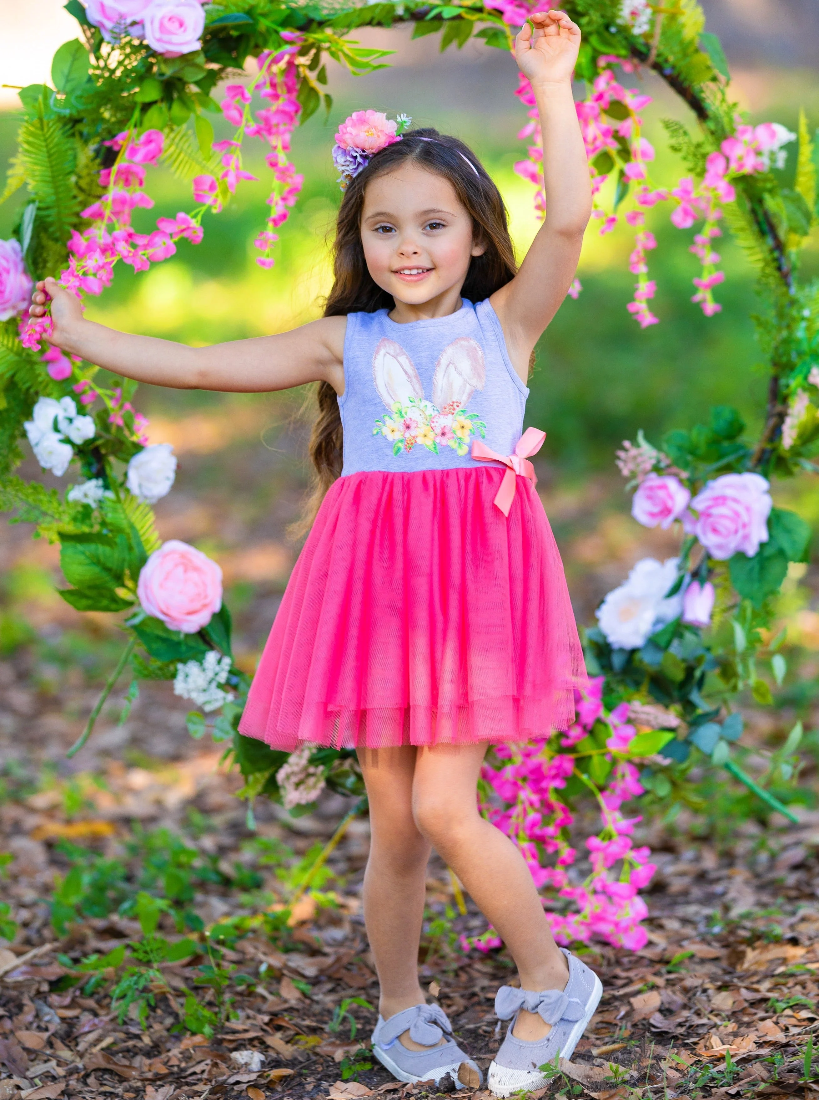 Hello Easter Bunny Sleeveless Tutu Dress - Image 5