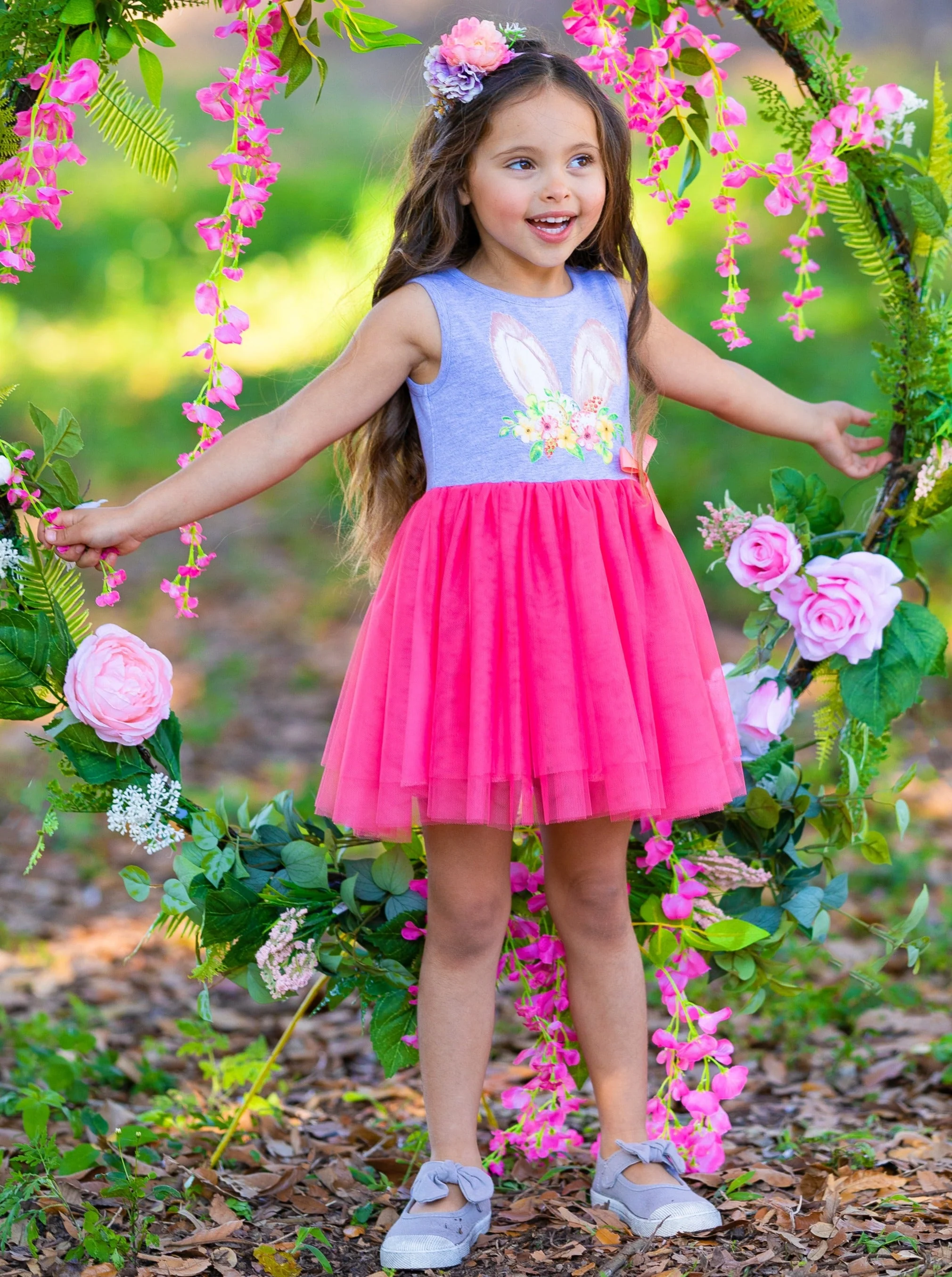 Hello Easter Bunny Sleeveless Tutu Dress - Image 7