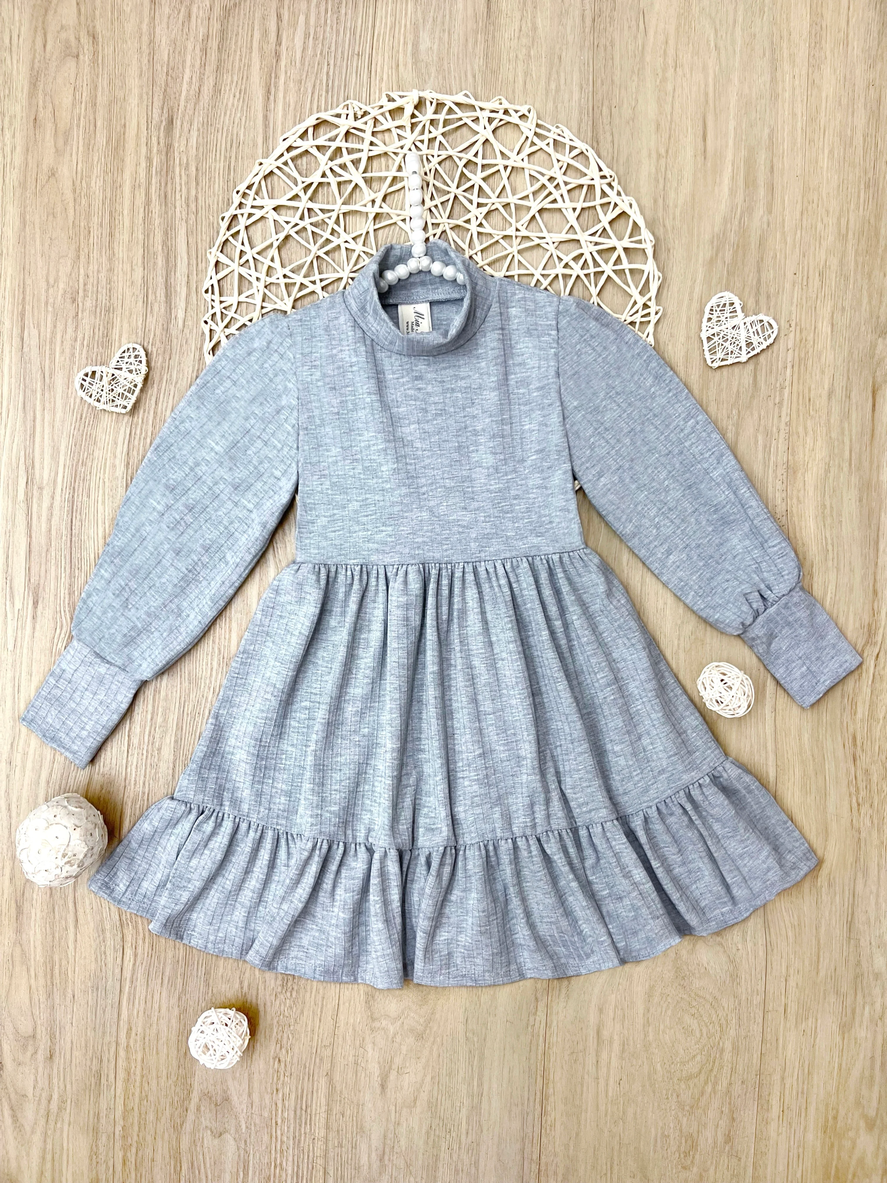Grey Everyday Comfort Ruffle Dress - Image 5