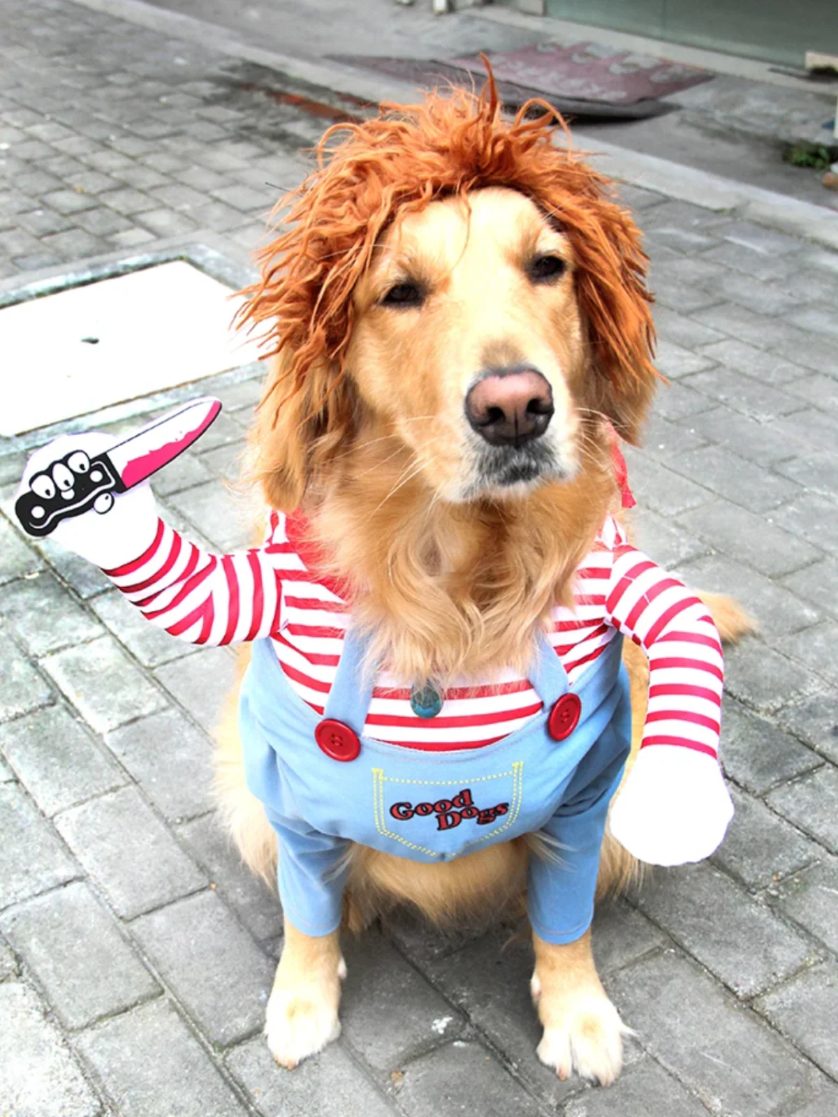 Dog Scary Doll Halloween Costume - Image 2