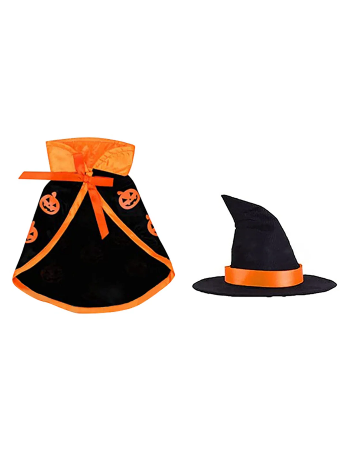 Pets Charming Witch Cloak and Hat Halloween Costume - Image 2