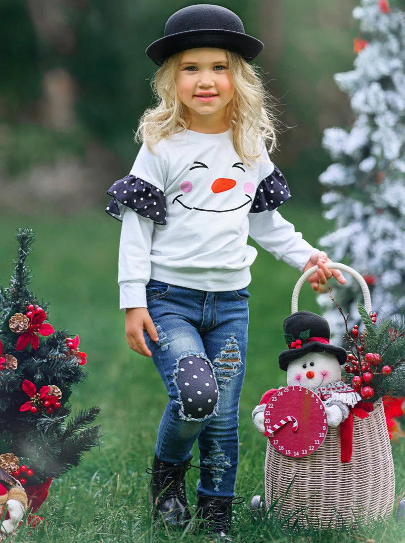 I'm Snow Happy Patched Jean Set - Image 6