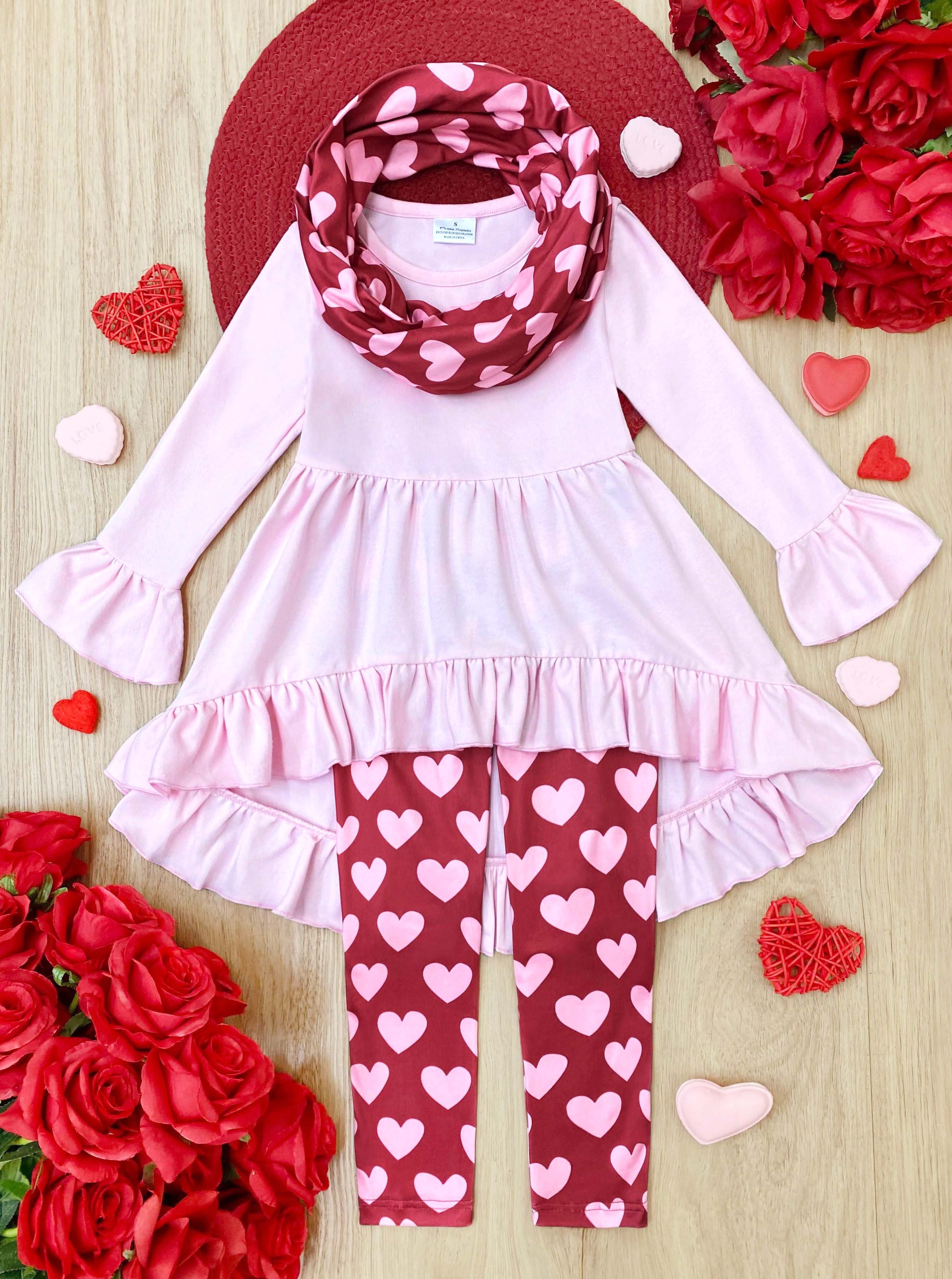 Head Over Heels Top, Scarf, and Leggings 3 Piece Set - Image 3