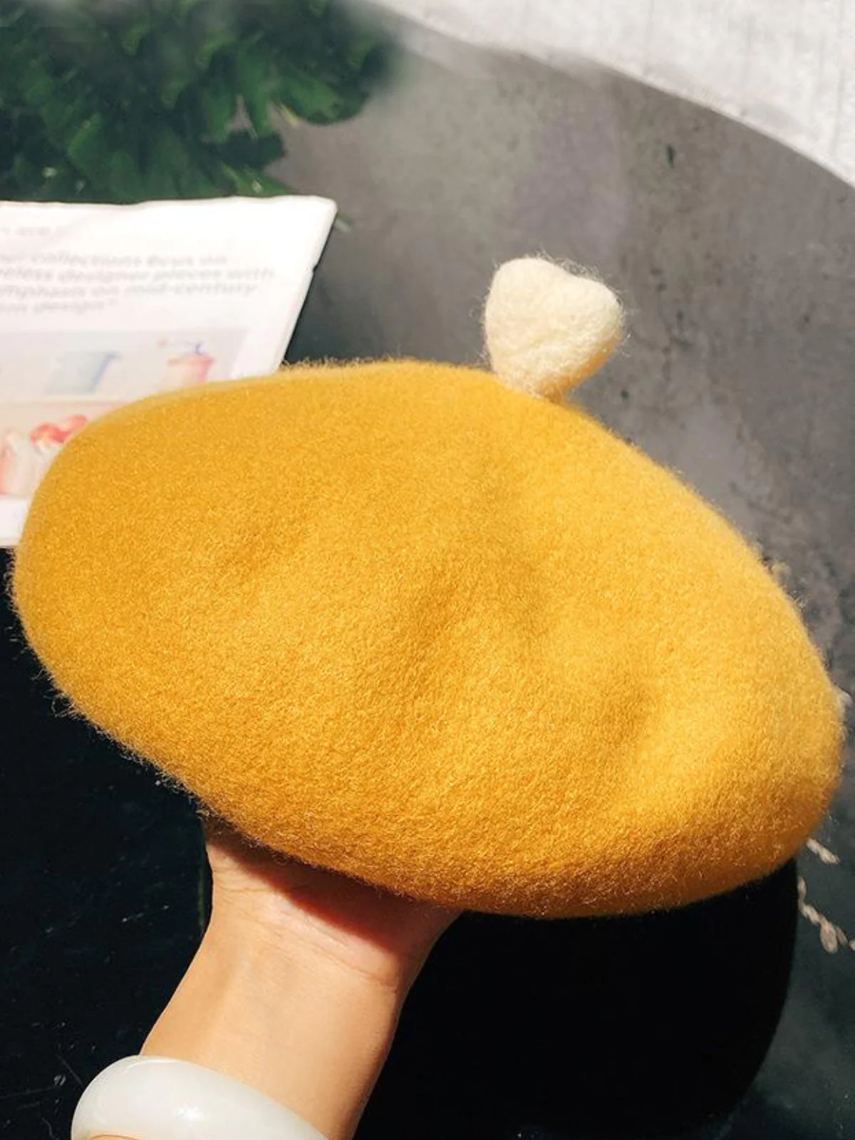 Sweet Affection Wool 3D Heart Beret - Image 2