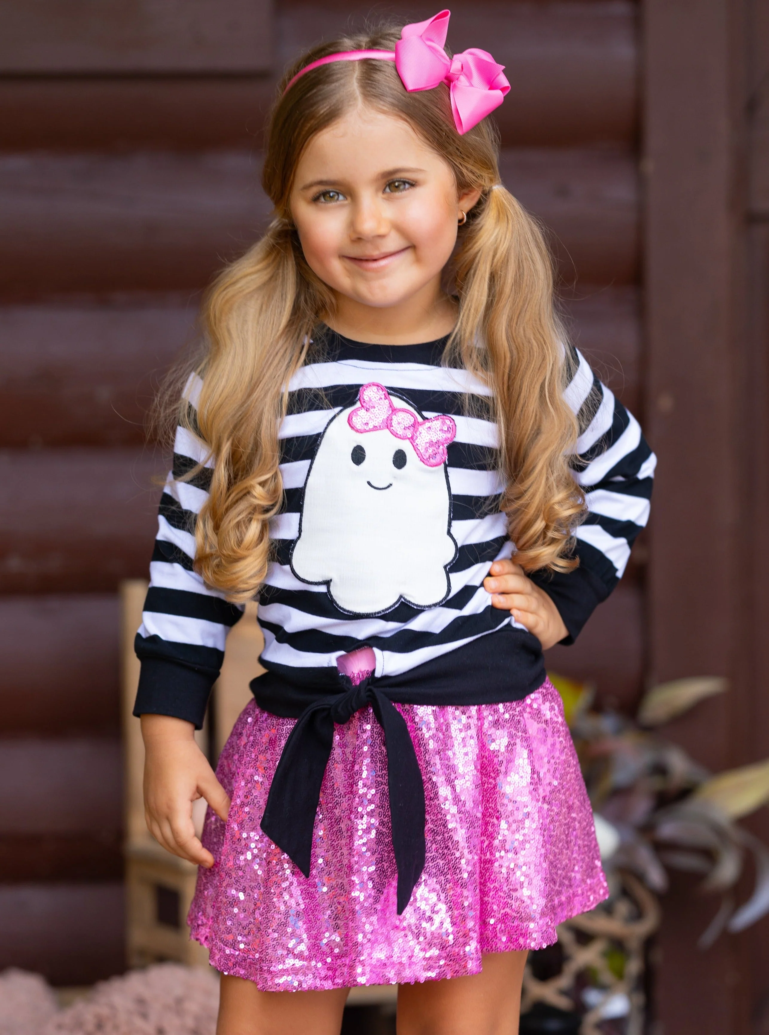 Here For The Boos Top and Sequin Skirt Set - Image 5