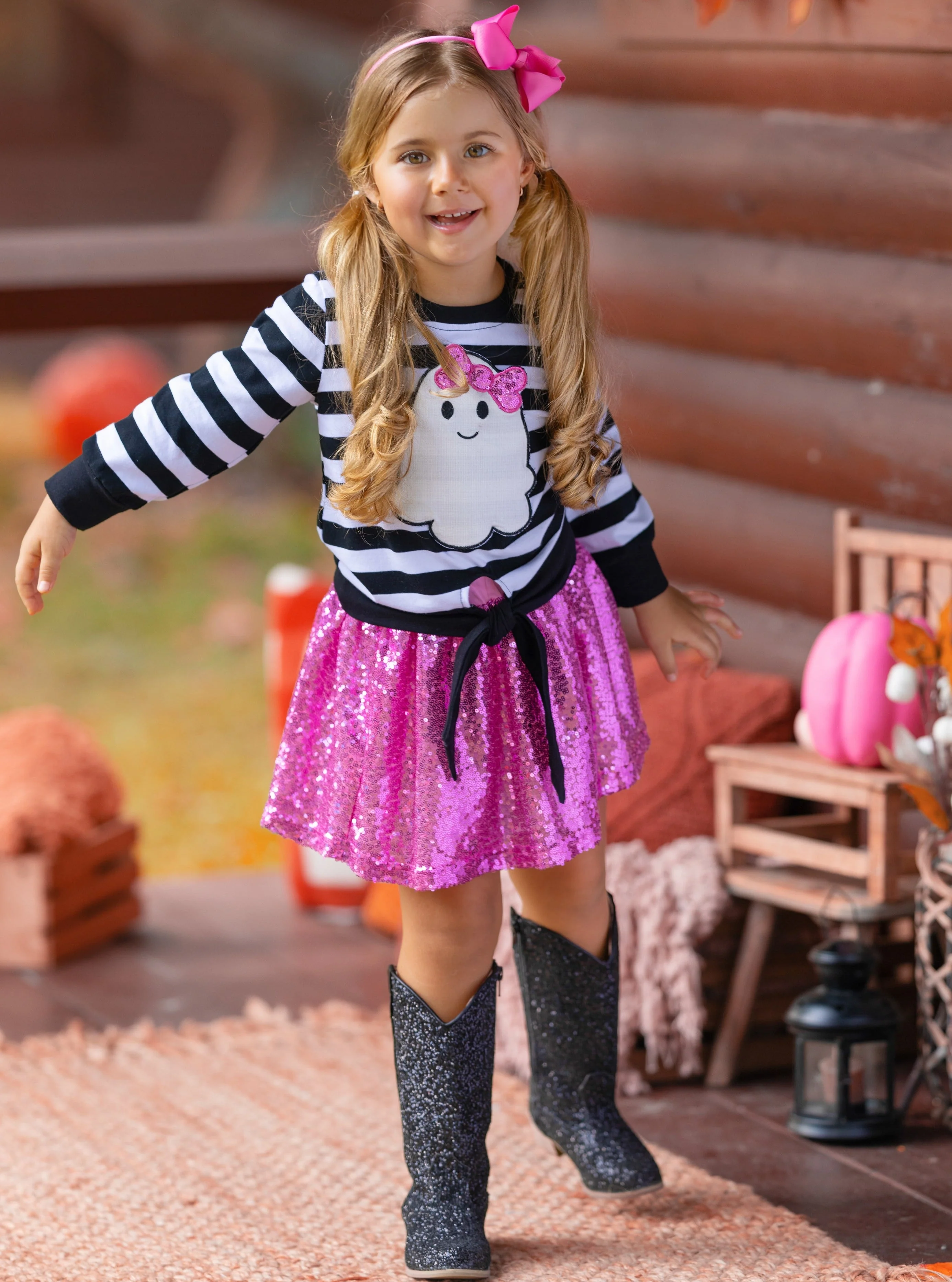 Here For The Boos Top and Sequin Skirt Set - Image 6