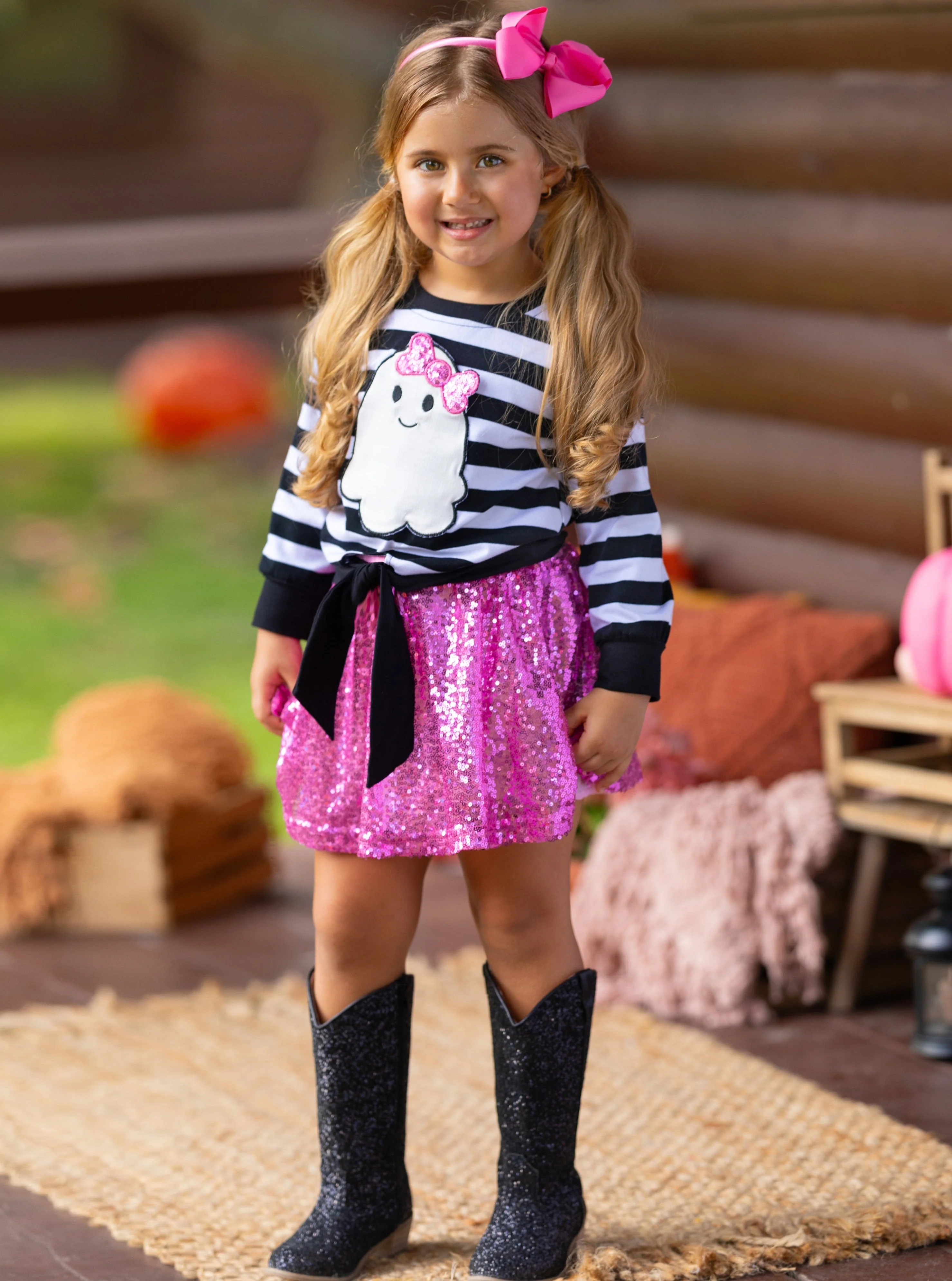 Here For The Boos Top and Sequin Skirt Set - Image 7