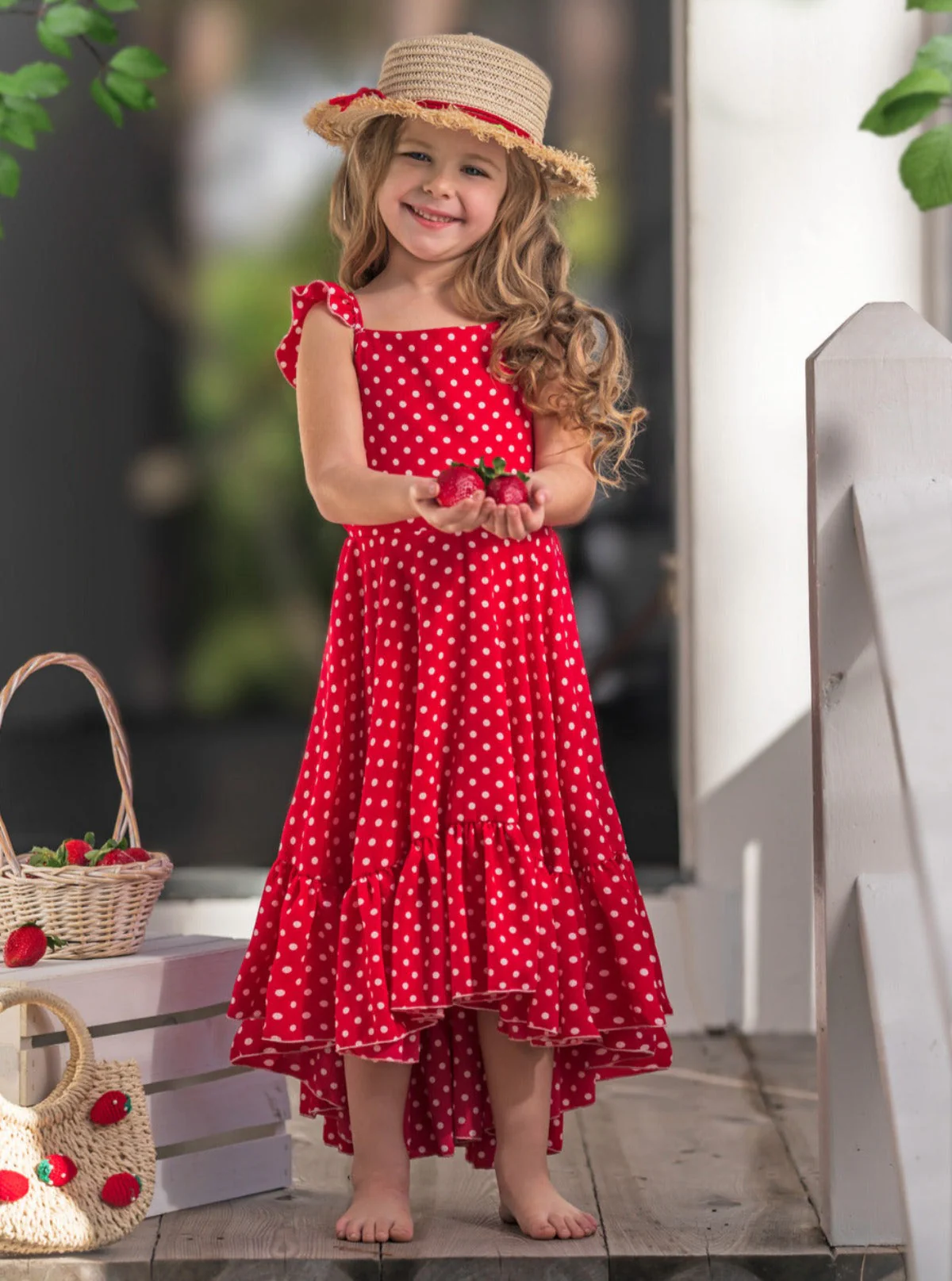 Sweet and Sassy Red Polka Dot Hi-Lo Ruffle Dress - Image 6