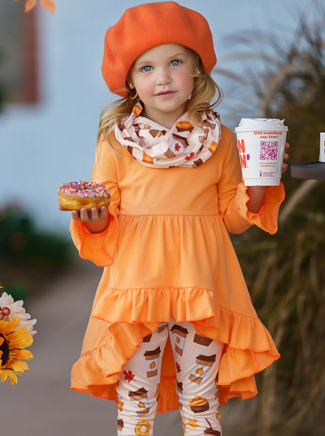 But First, Pumpkin Sweets Tunic, Legging and Scarf Set - Image 4