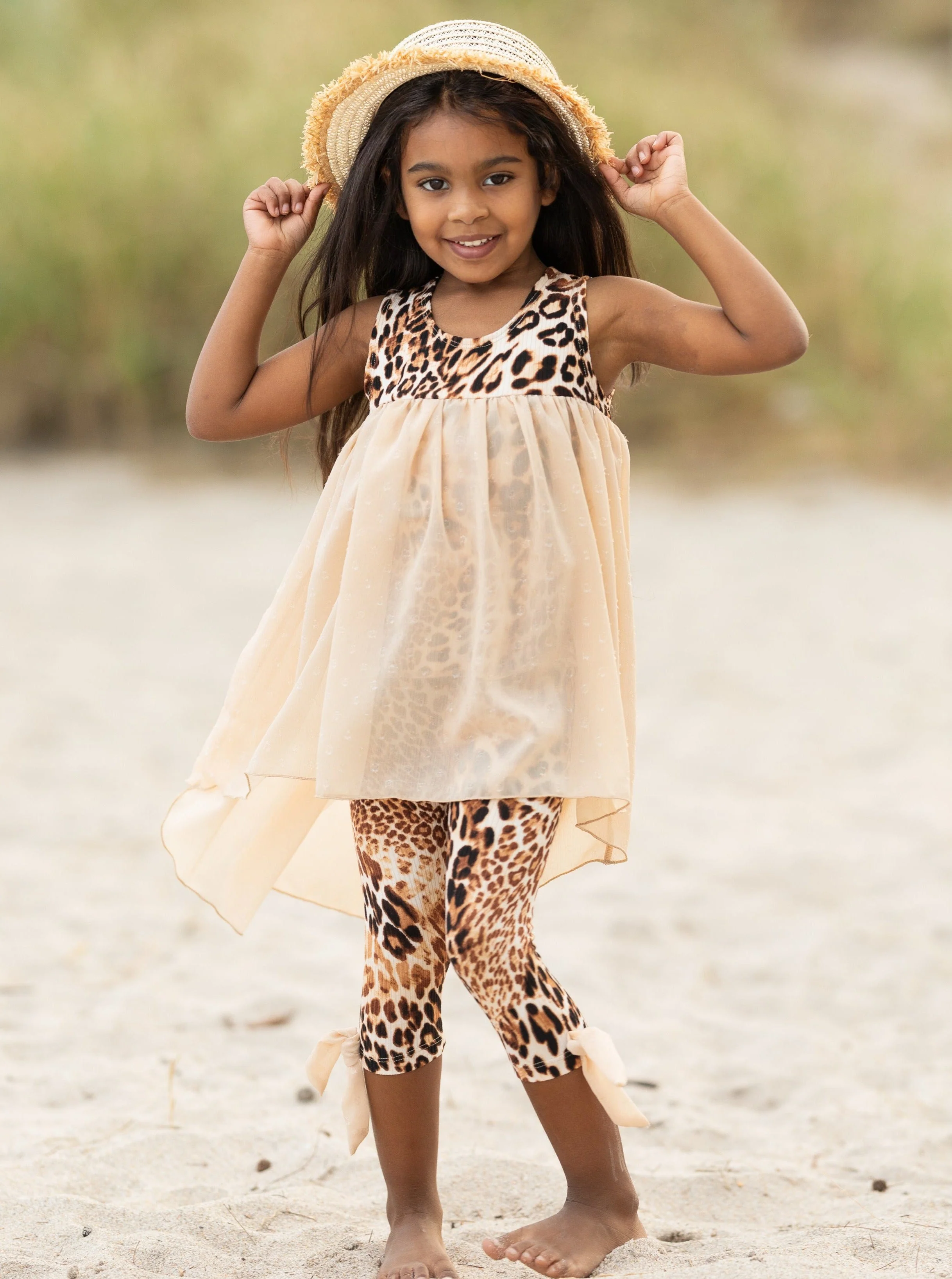 Fierce Confidence Hi-Lo Tunic and Leopard Legging Set - Image 3