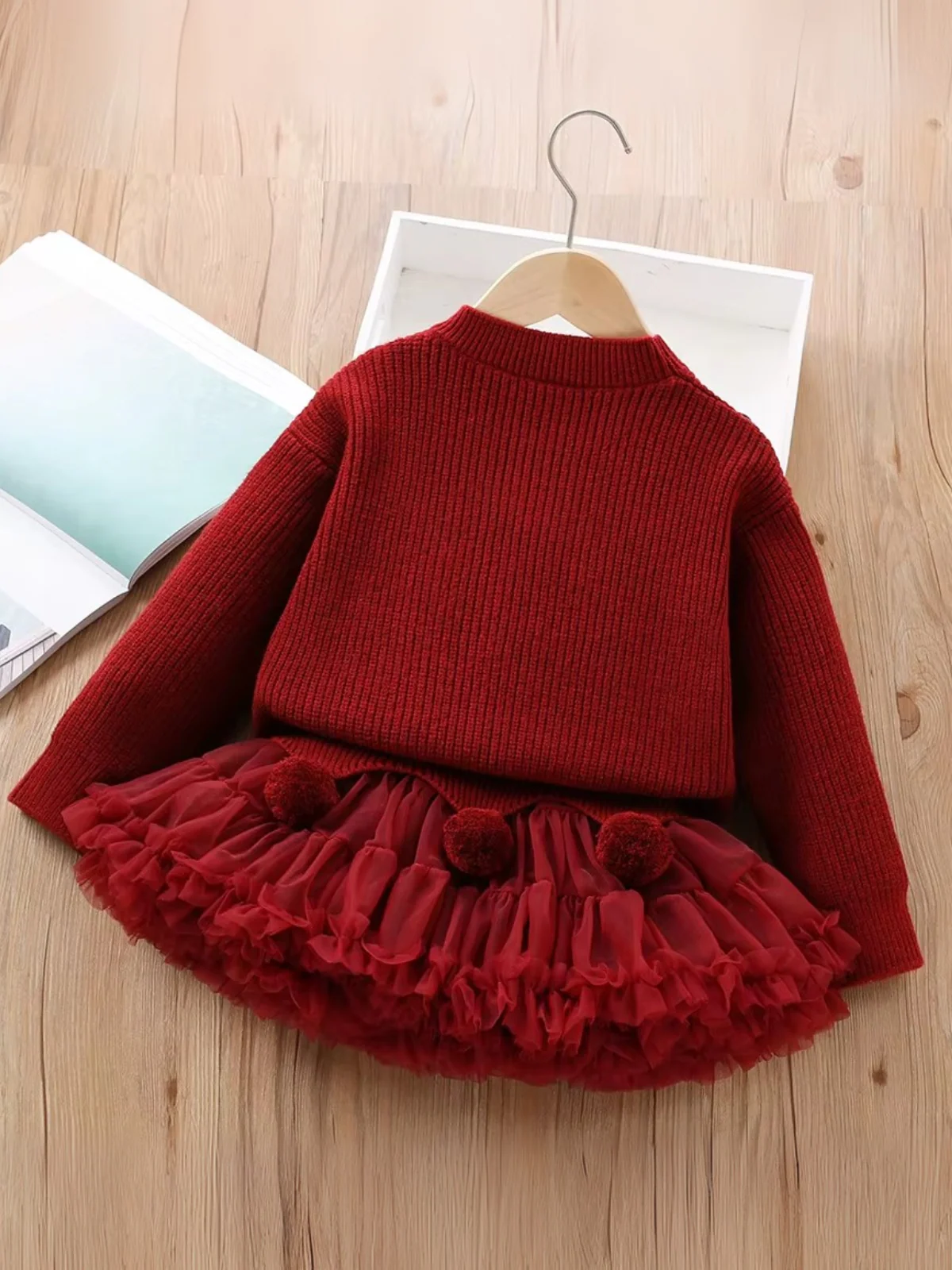 Holly Jolly Knitted Sweater and Skirt Set - Image 3