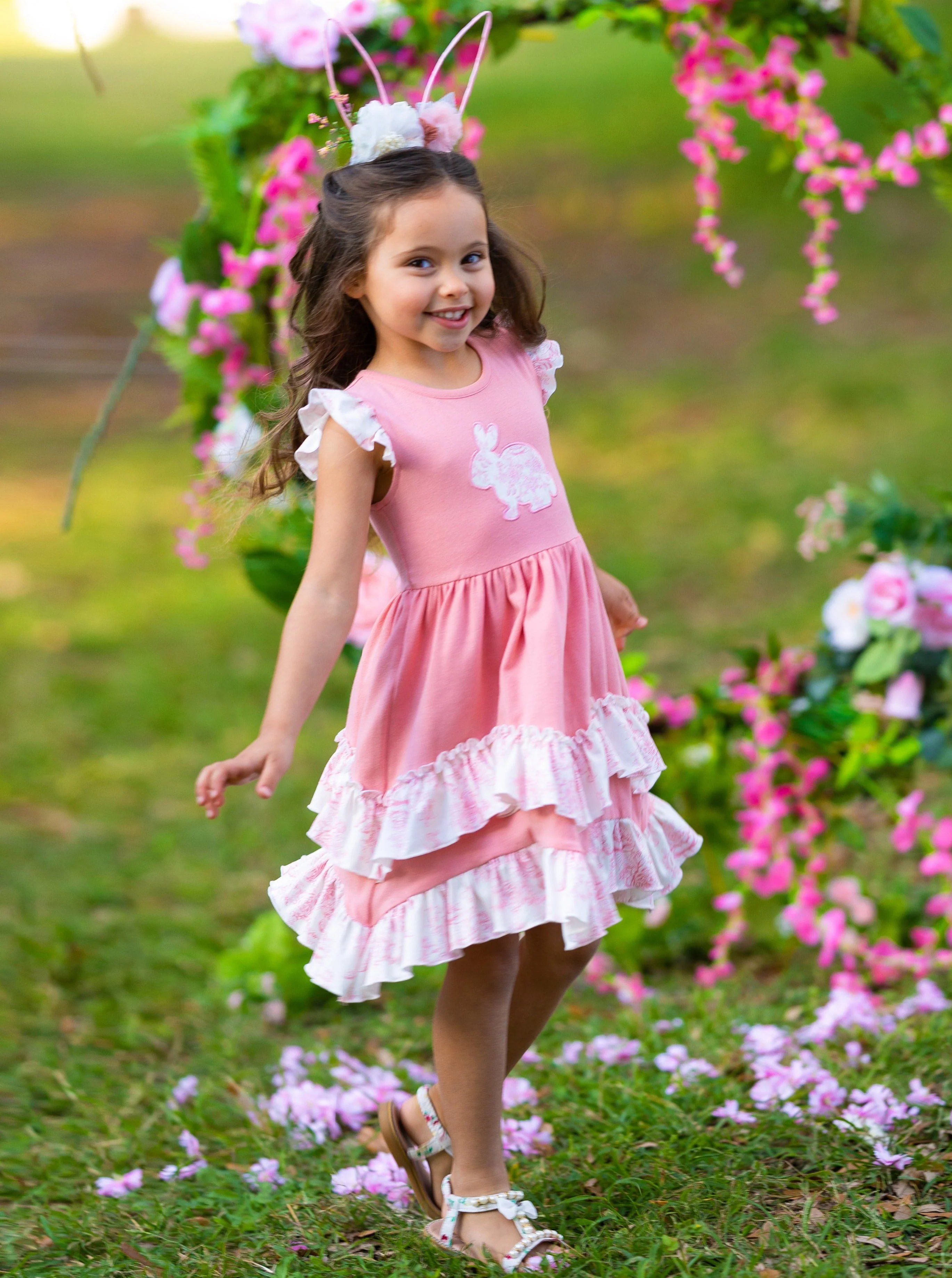 Hop Around Tiered Ruffle Dress - Image 4