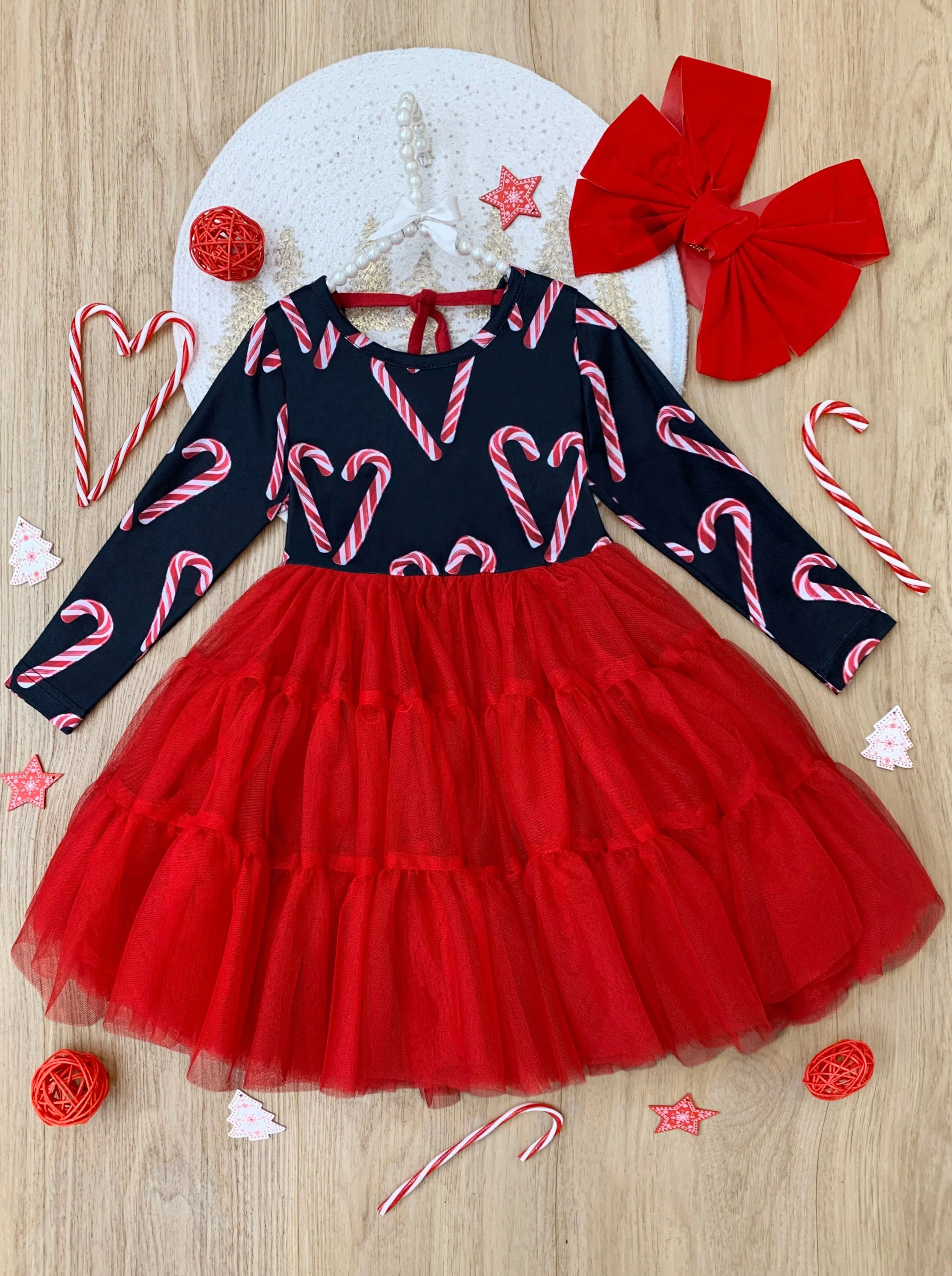 I Love Candy Canes Tutu Dress - Image 2