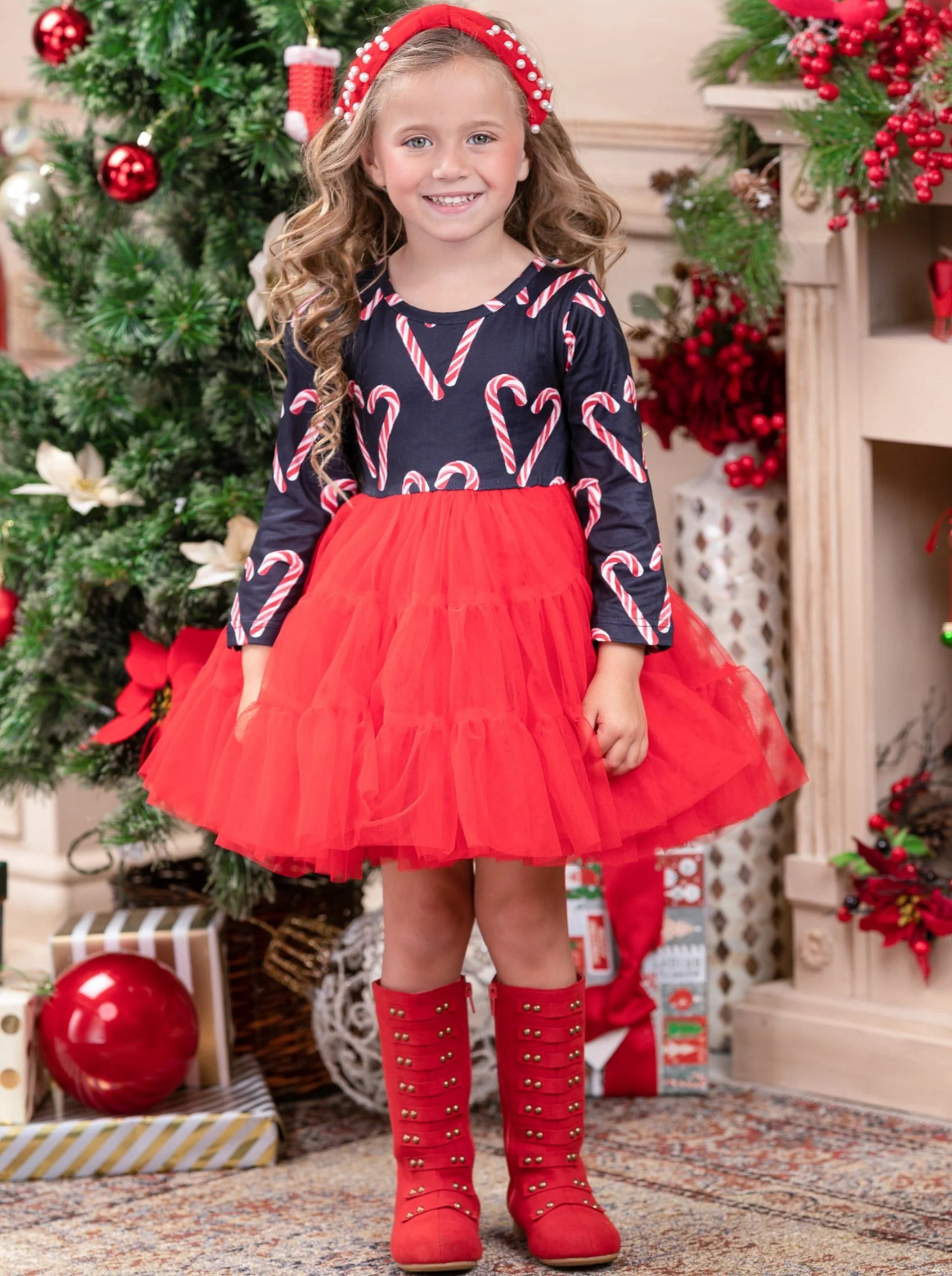 I Love Candy Canes Tutu Dress - Image 3