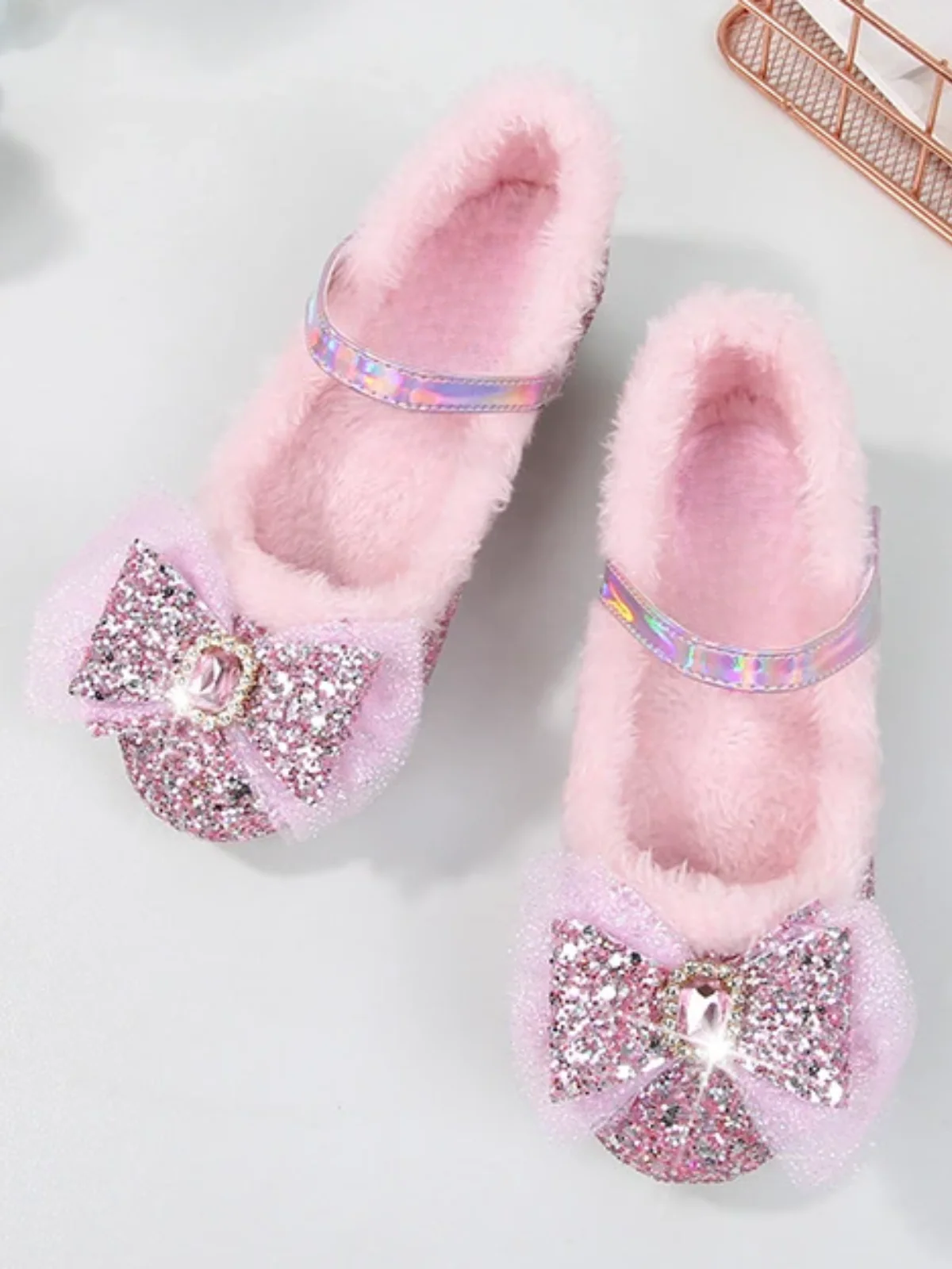 Ice Princess Plush-Lined Crystal Mary Jane Heels By Liv And Mia - Image 2