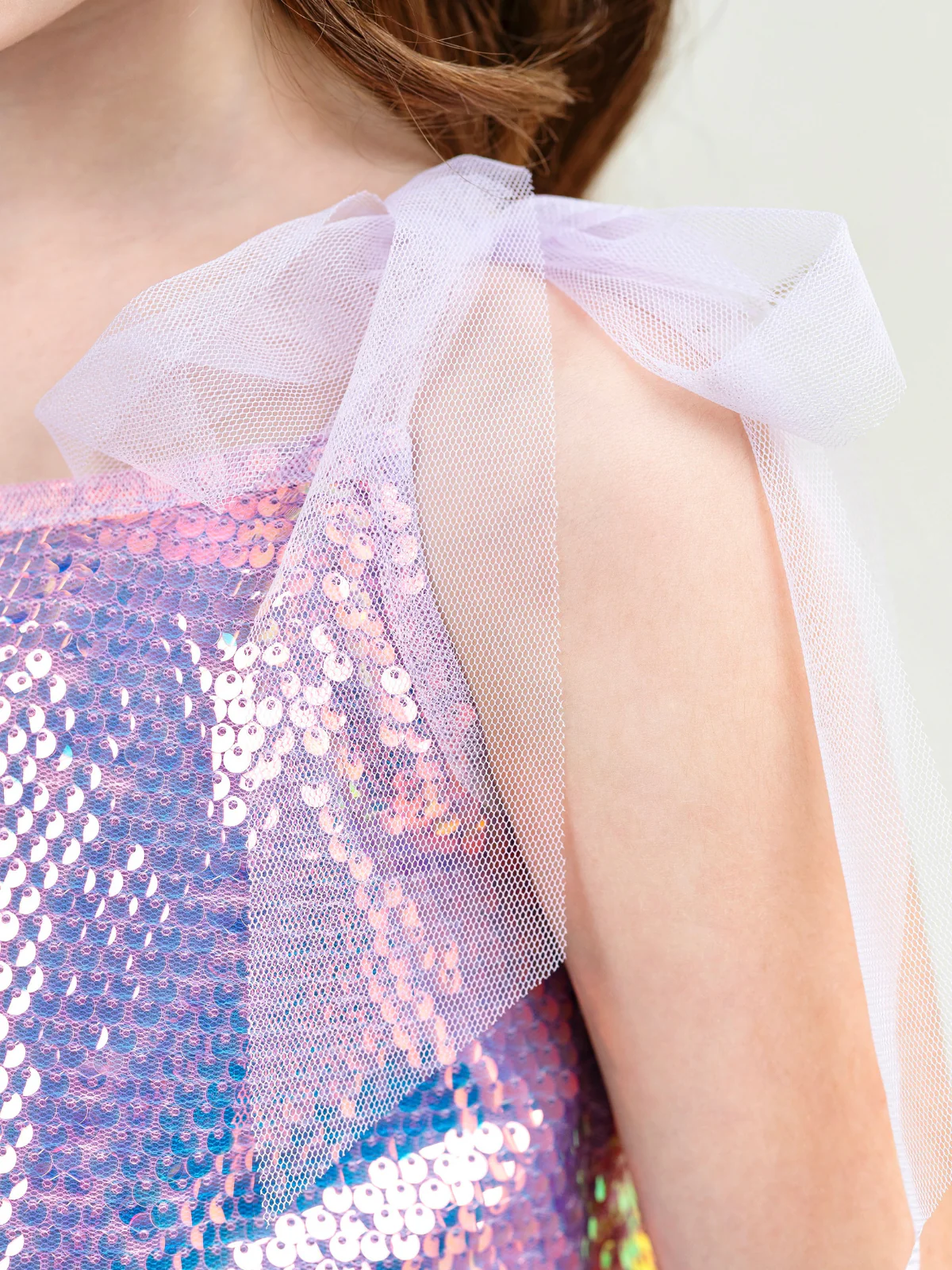 Iridescent Shine Sequin Top and Matching Skirt Set - Image 3