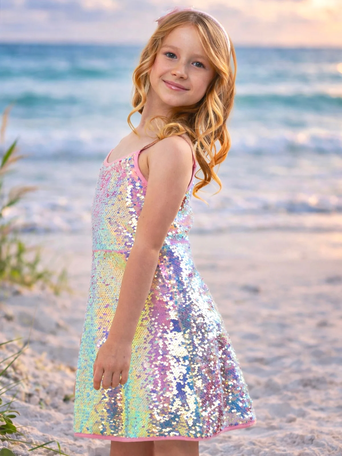 Iridescent Sparkle Sequin Tank Dress - Image 2