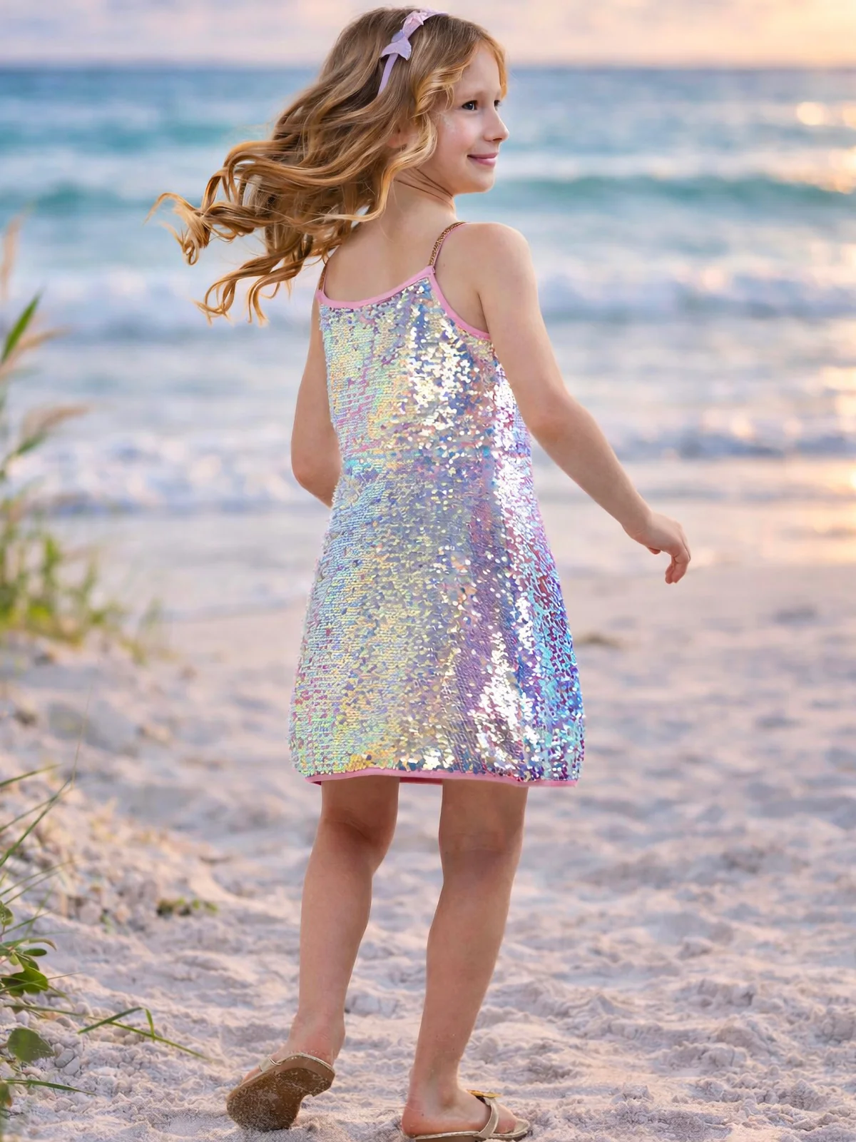 Iridescent Sparkle Sequin Tank Dress - Image 3
