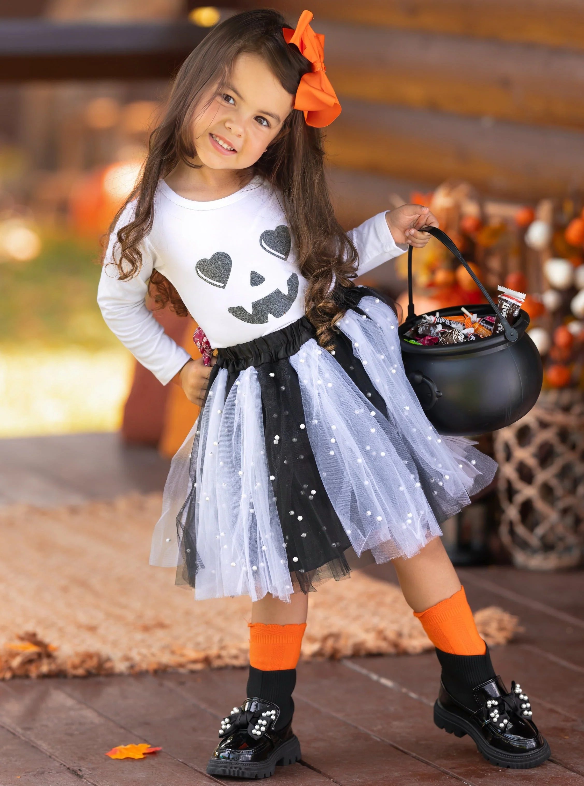 Jackie-Lantern Tutu Skirt Set - Image 3