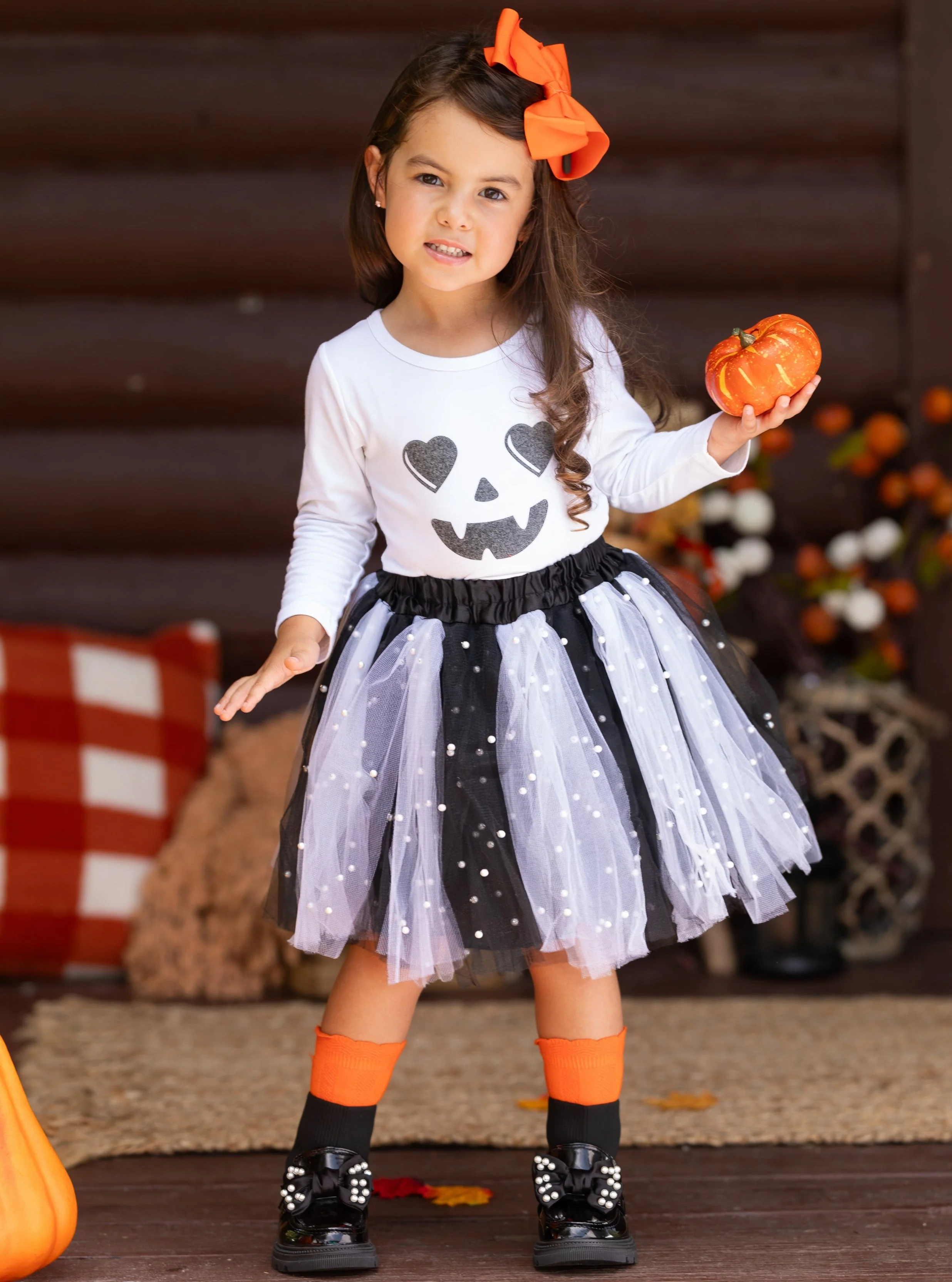 Jackie-Lantern Tutu Skirt Set - Image 4