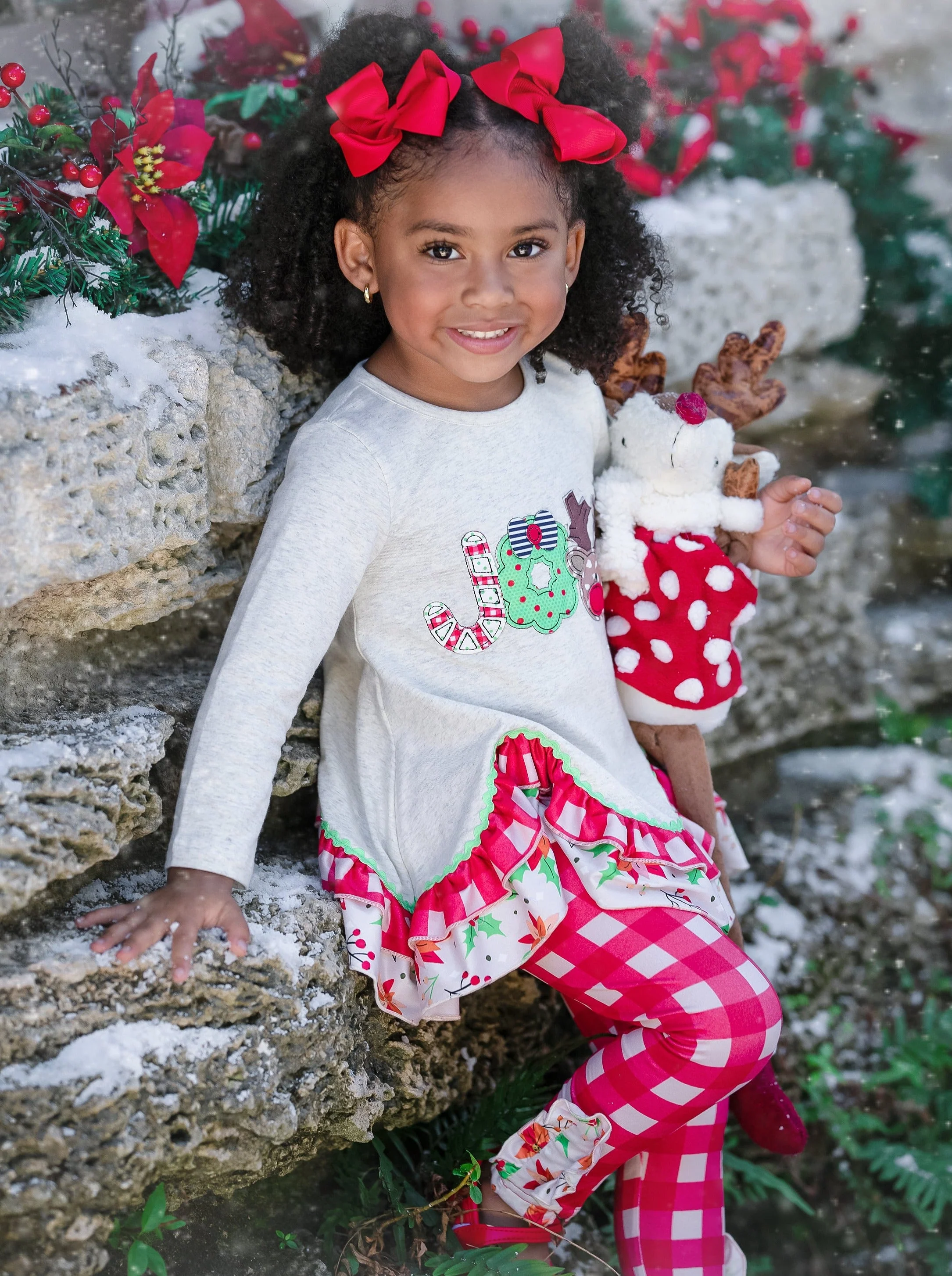 Joy In Everything Tunic And Plaid Legging Set - Image 2