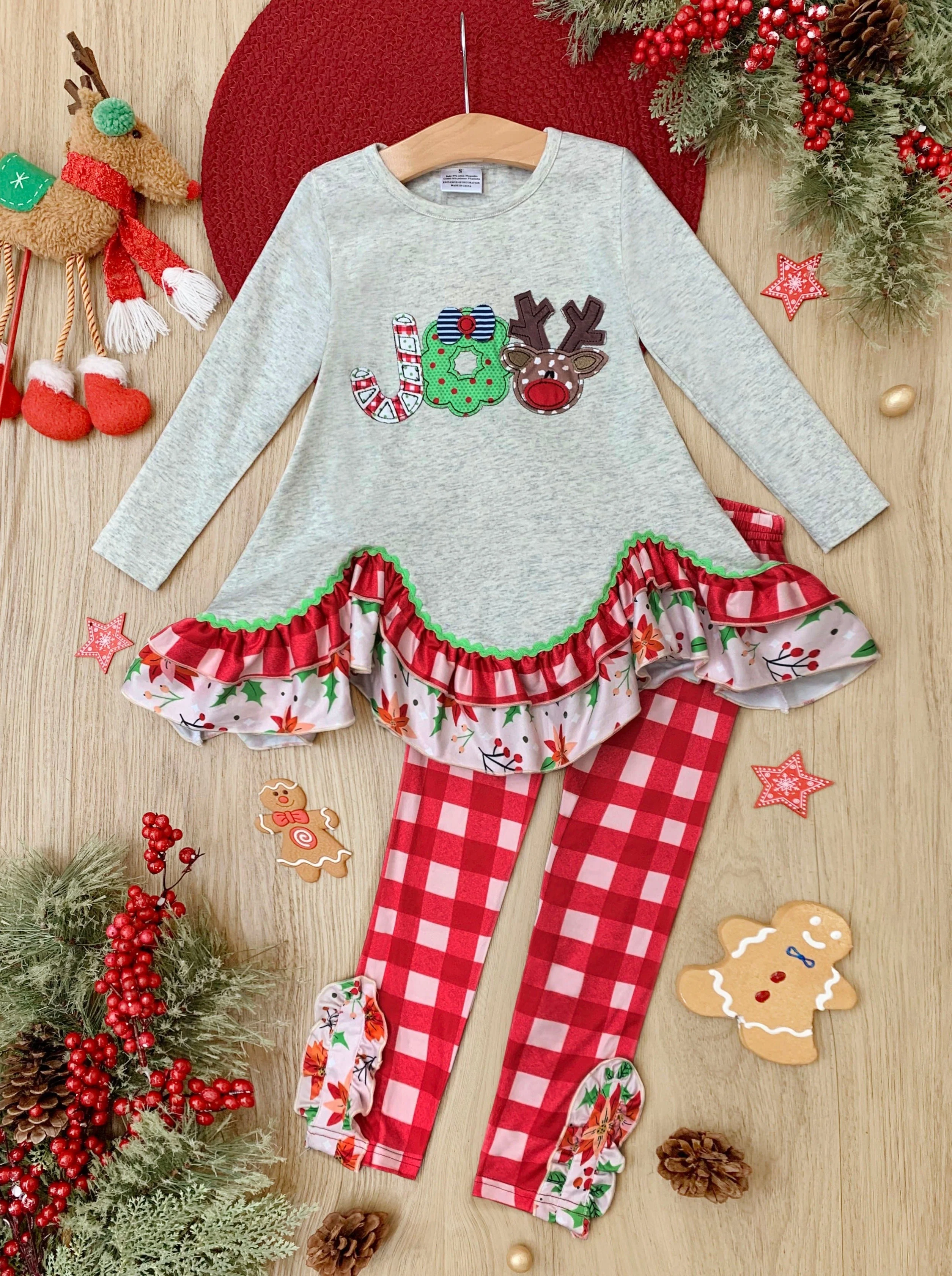 Joy In Everything Tunic And Plaid Legging Set - Image 3