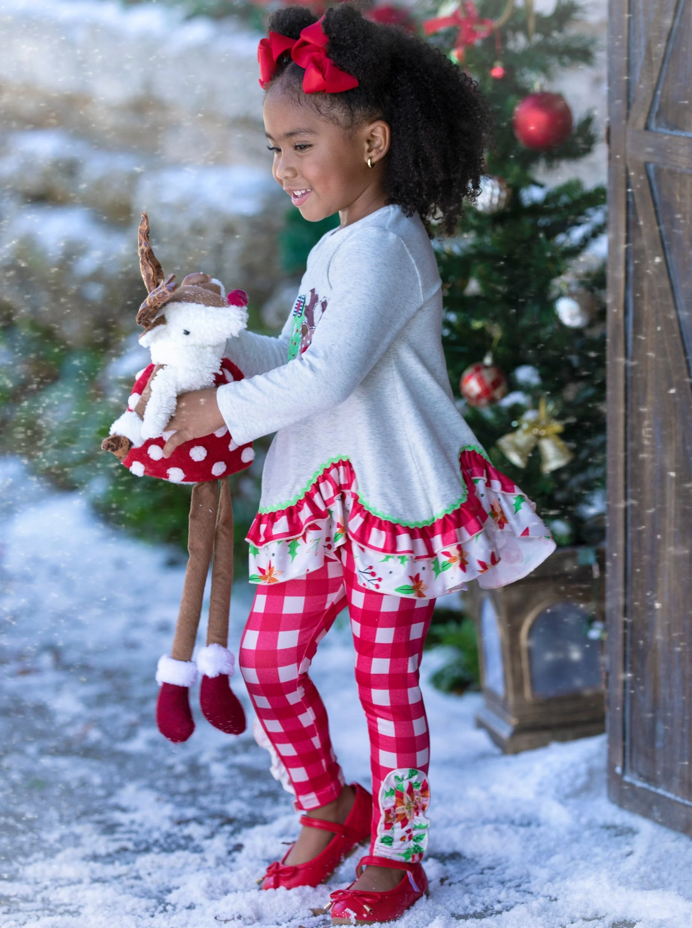 Joy In Everything Tunic And Plaid Legging Set - Image 4