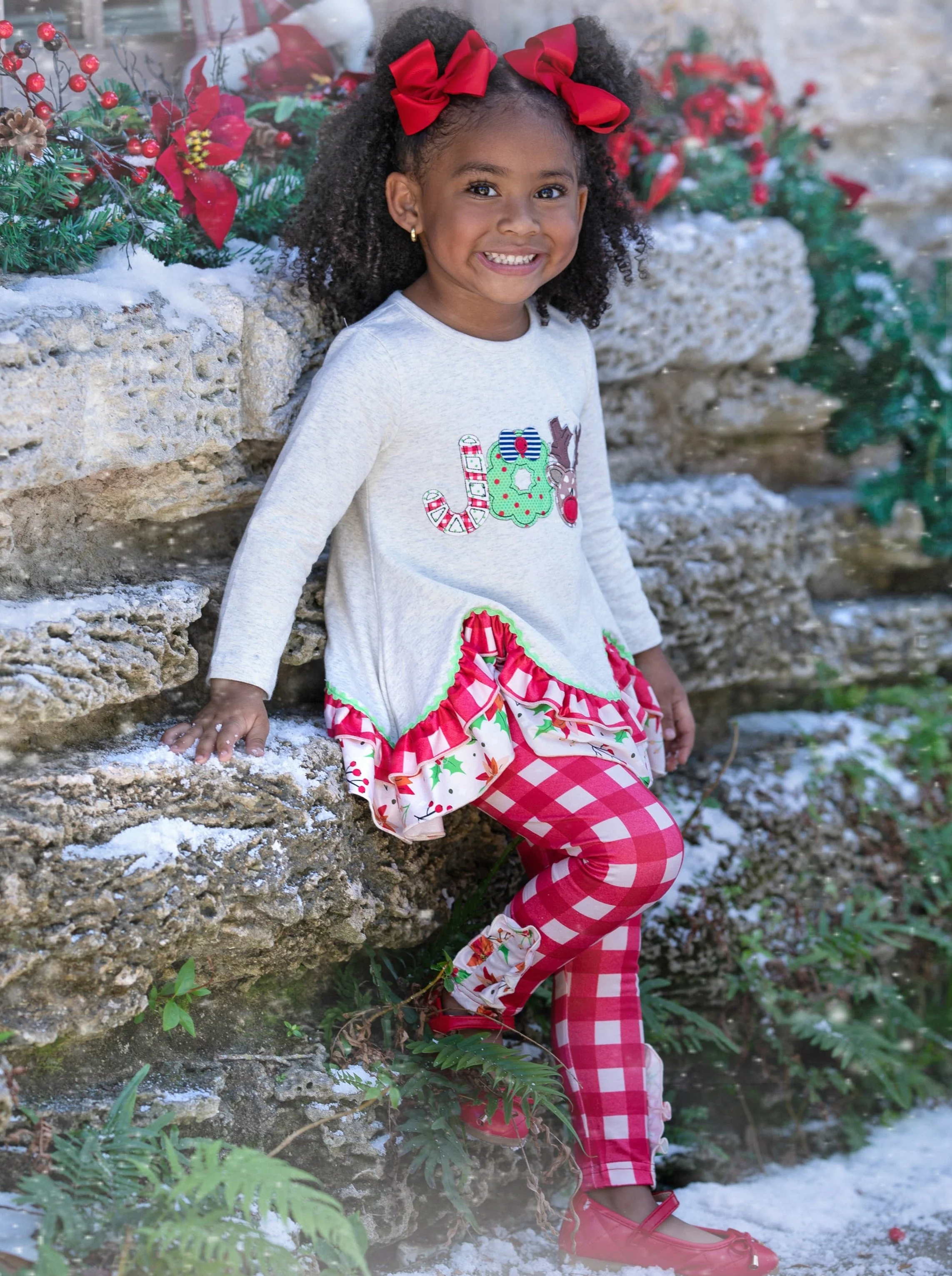 Joy In Everything Tunic And Plaid Legging Set - Image 5