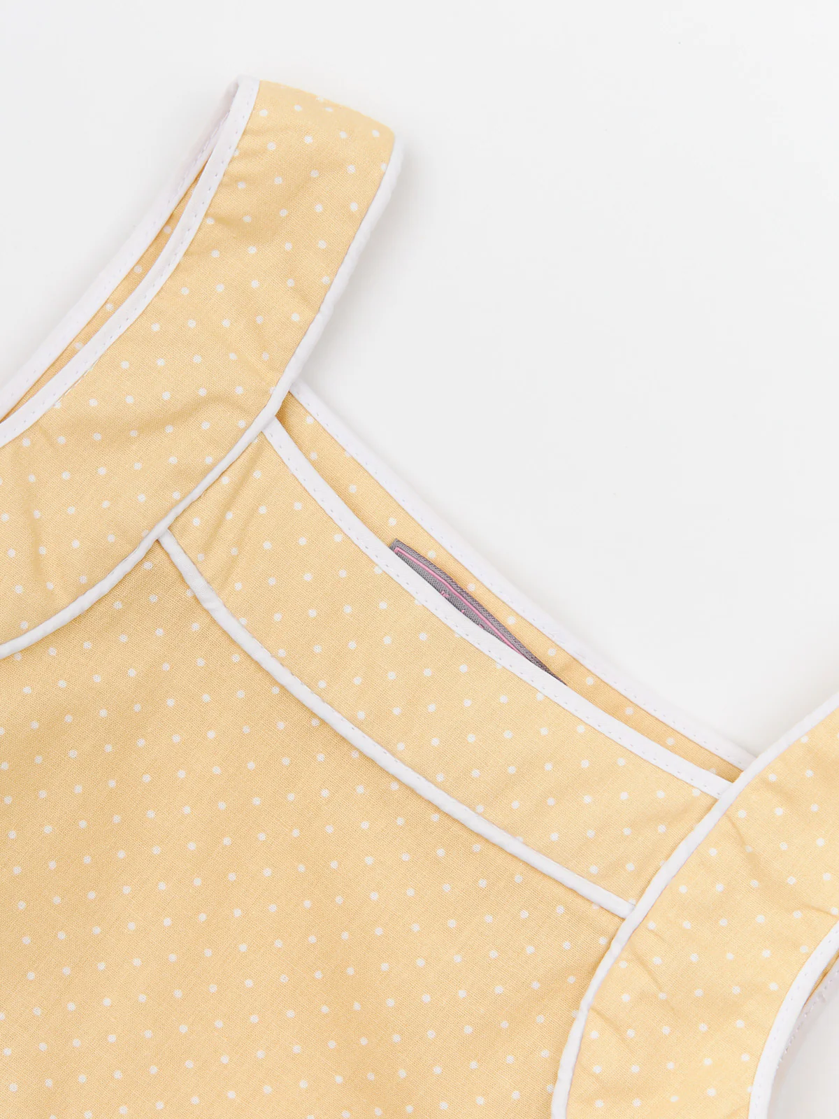 Sunny Yellow Polka Dot Mini Dress by Kids Couture - Image 4